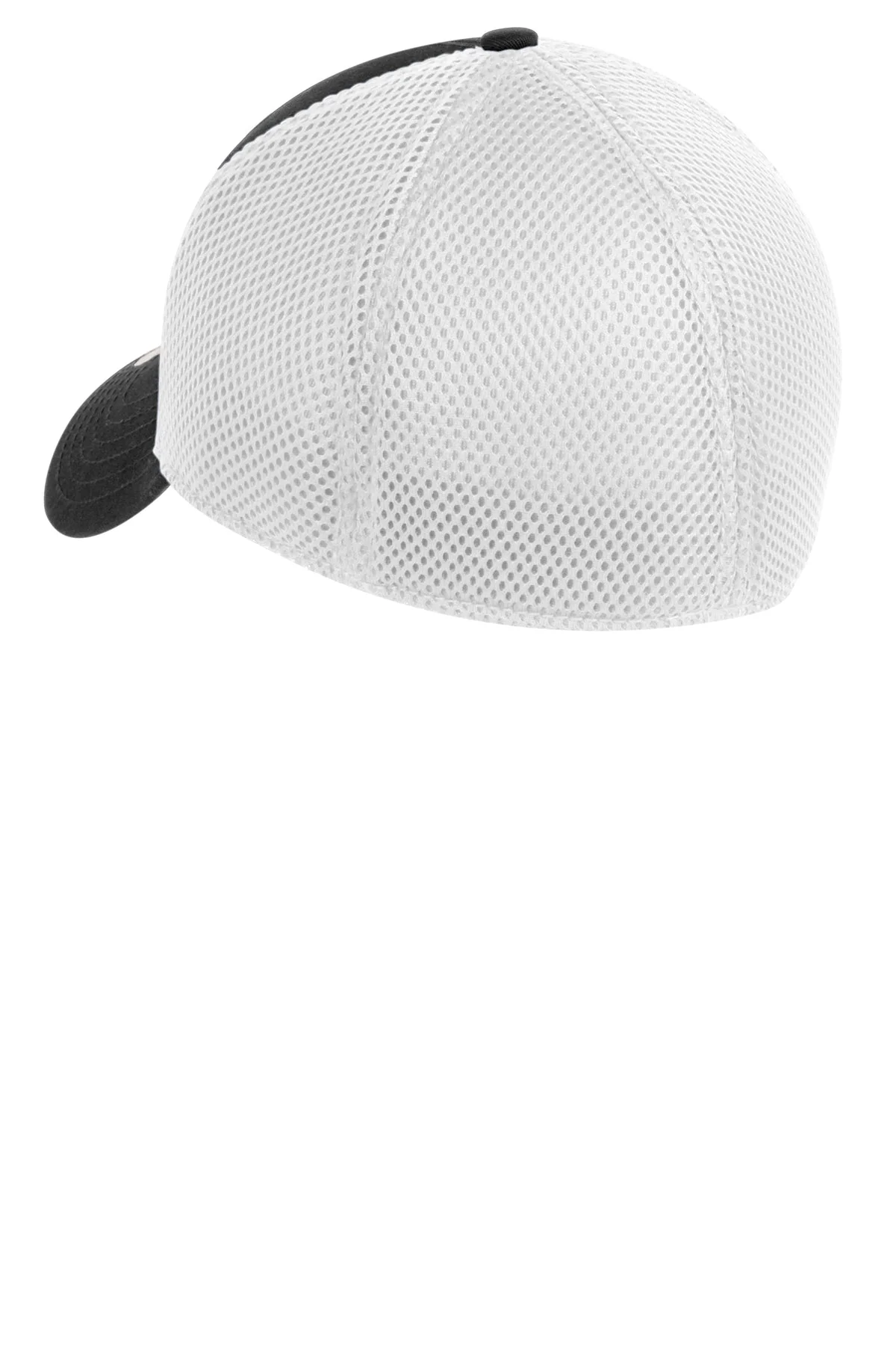 New Era Stretch Mesh Customized Caps, Black/White - Image 2