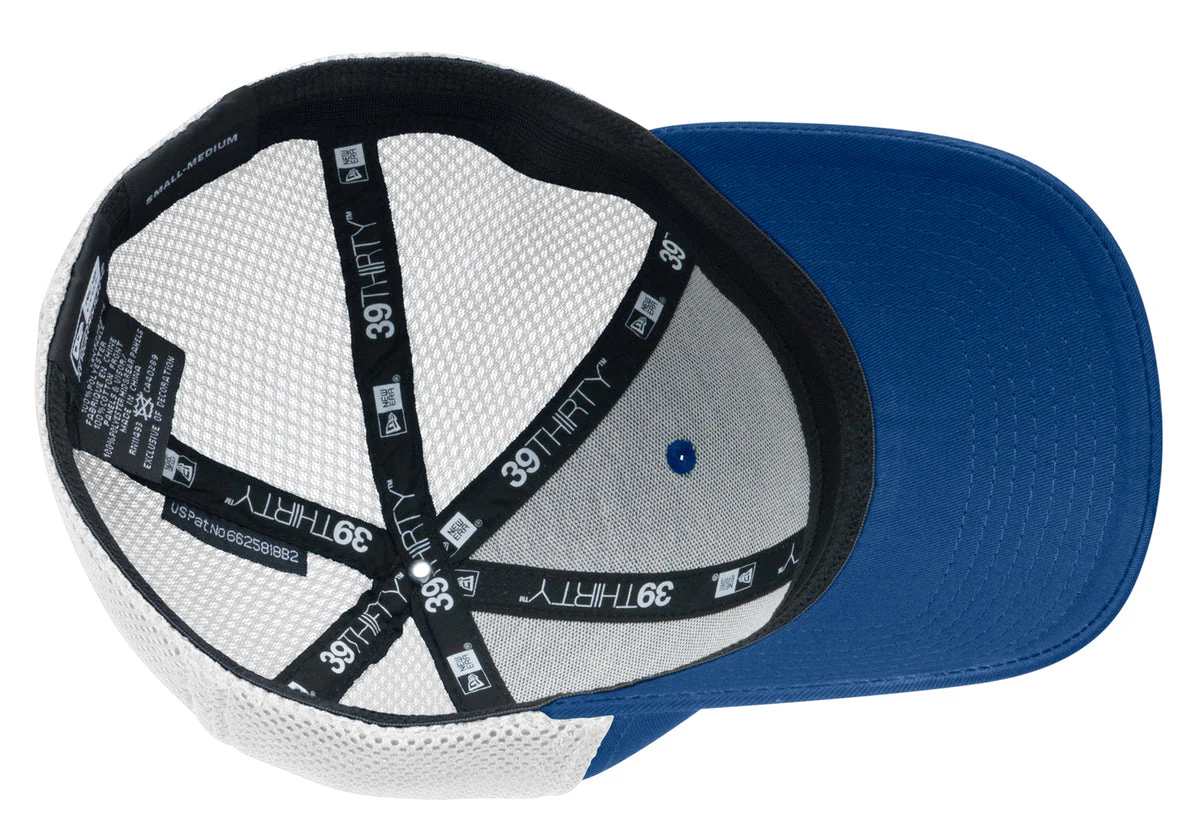 New Era Stretch Mesh Custom Caps, Royal/White - Image 3