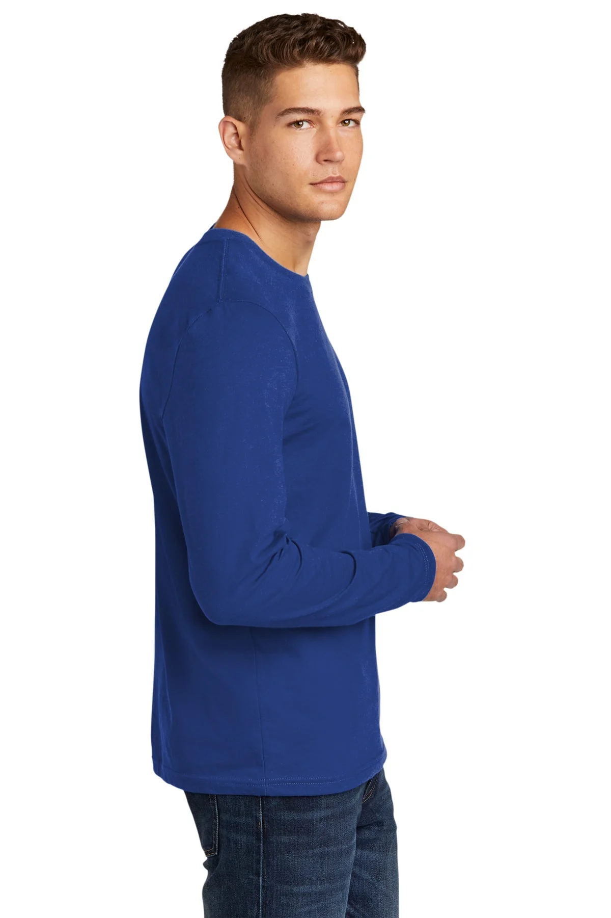 Next Level Cotton Long Sleeve Tee, Royal [Mecosta-Osceola ISD] - Image 3