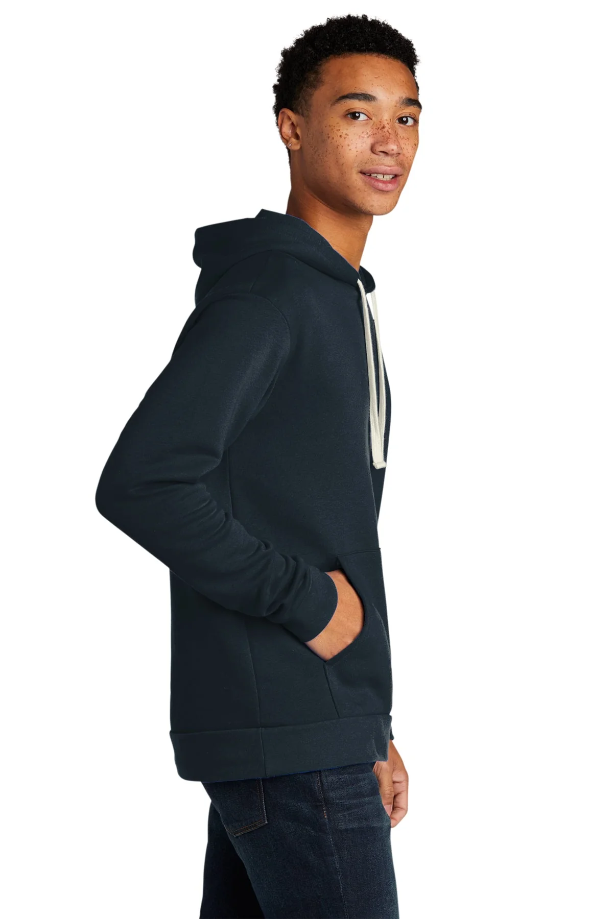 Next Level Unisex Beach Fleece Hoodie, Midnight Navy [Kizen] - Image 3