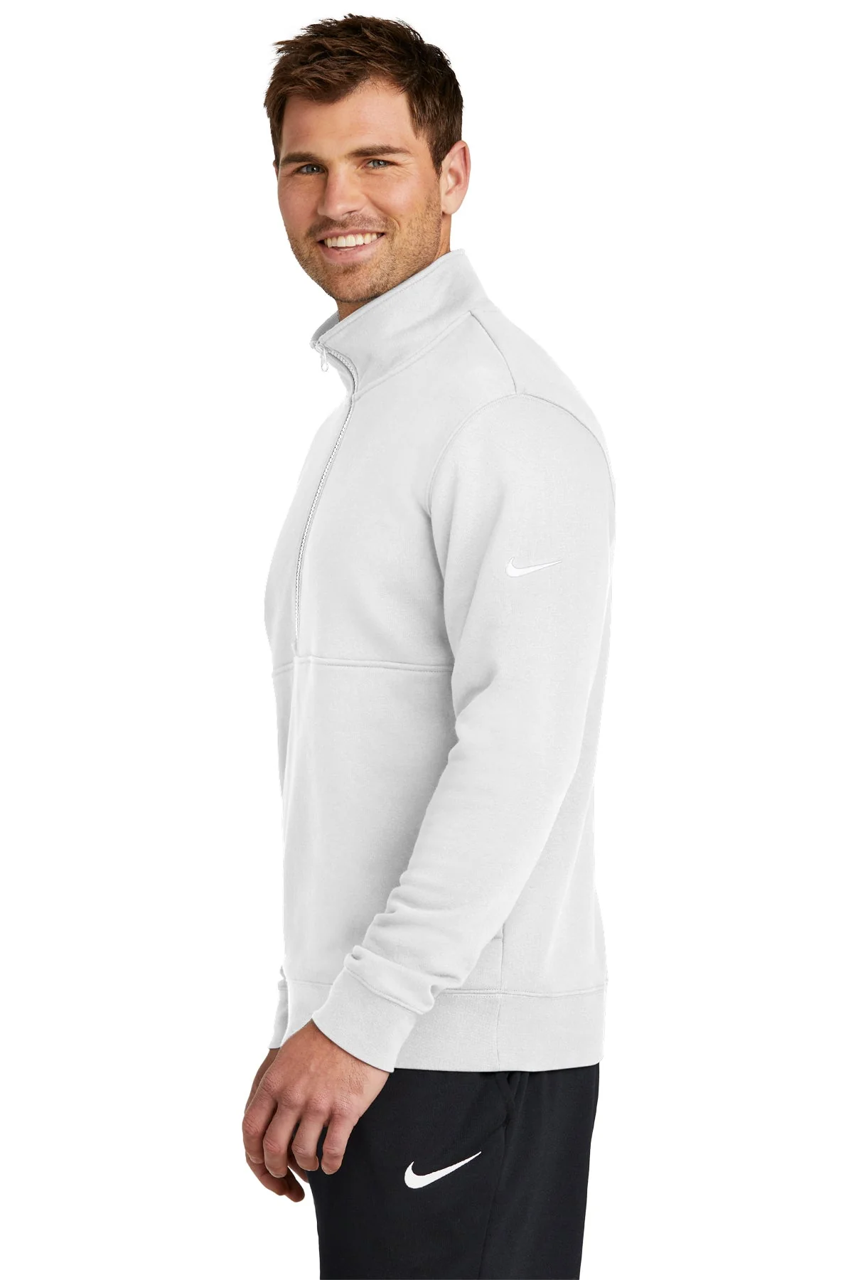 Nike Club Fleece Quarter-Zip, White [Stratus Technology Services] - Image 3