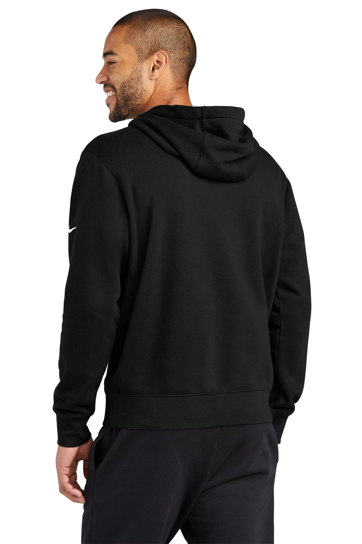 Nike Club Swoosh Customized Hoodies, Black - Image 2