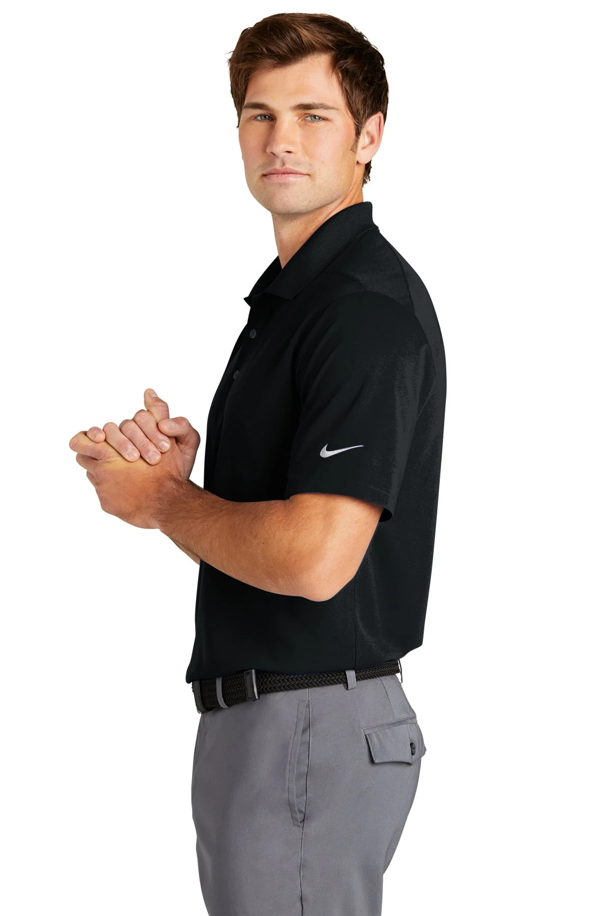 Nike Dri-FIT Polo, Black [Indiana University School of Medicine] - Image 3