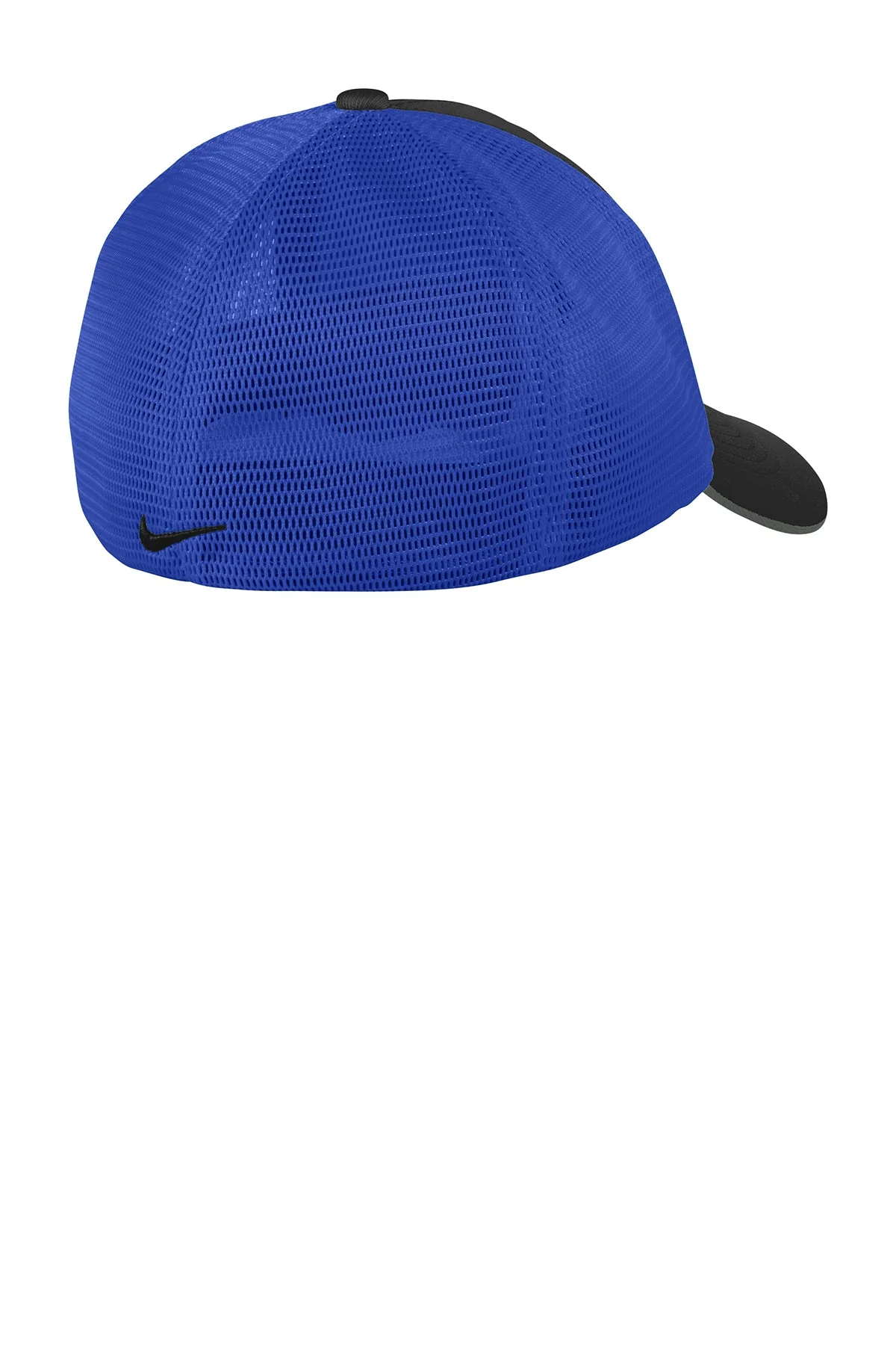 Nike DriFIT Mesh Back Custom Caps, Black/ Game Royal - Image 3