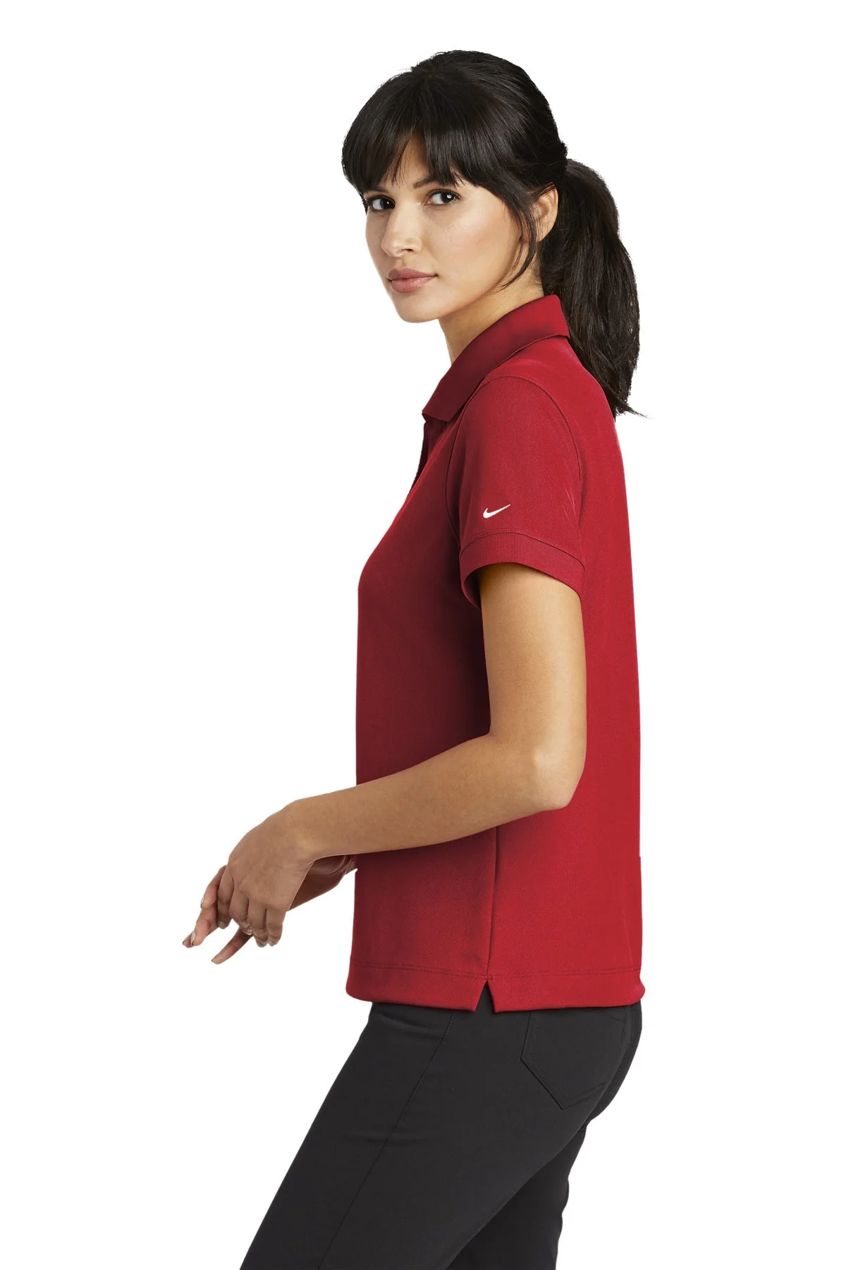 Nike Ladies Dri-FIT Classic Polo, Varsity Red [SEB Professional] - Image 3
