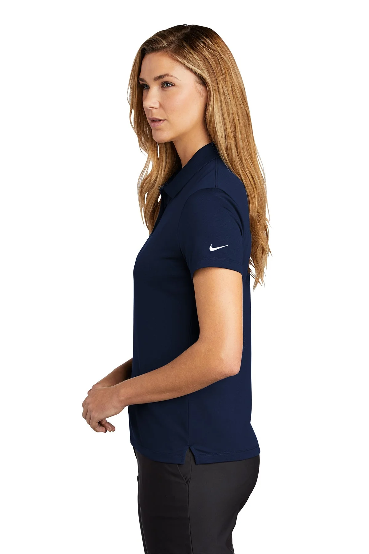 Nike Ladies Dry Essential Polo, Midnight Navy [Zura Bio] - Image 3