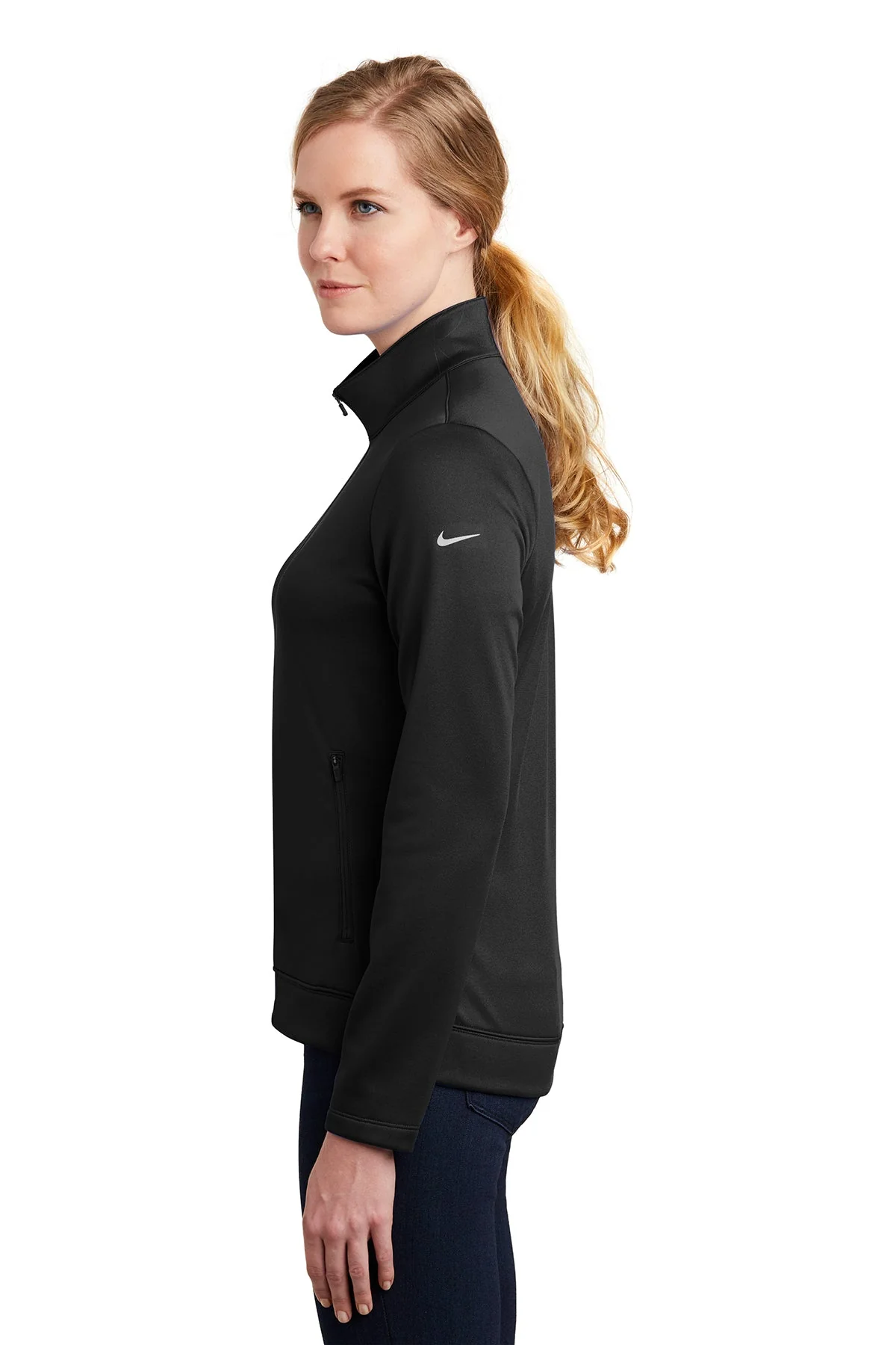Nike Ladies ThermaFIT Jacket, Black [Indiana University School of Medicine] - Image 3