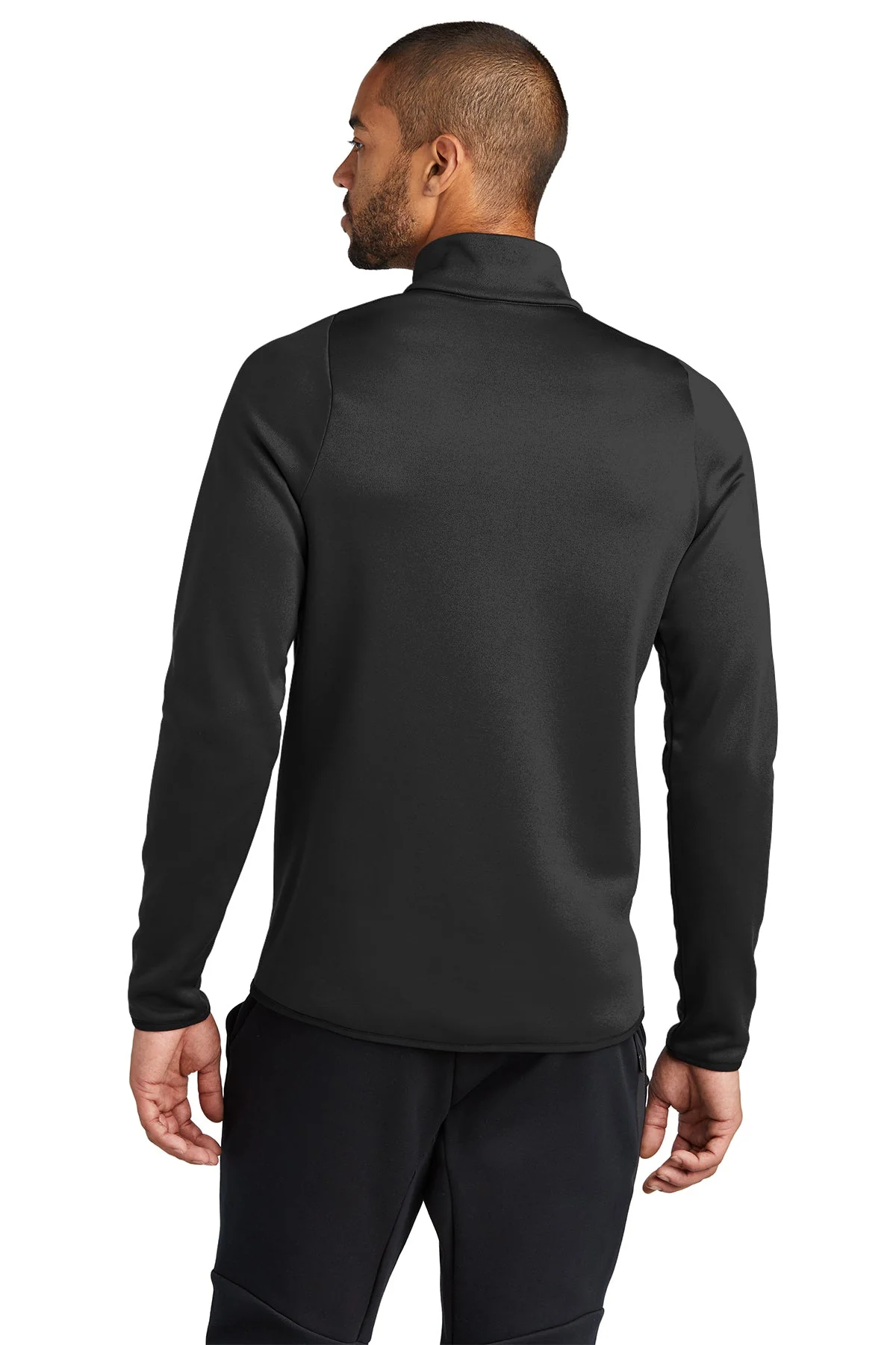 Custom Nike Therma-FIT Custom Quarter Zips, Team Black - Image 2