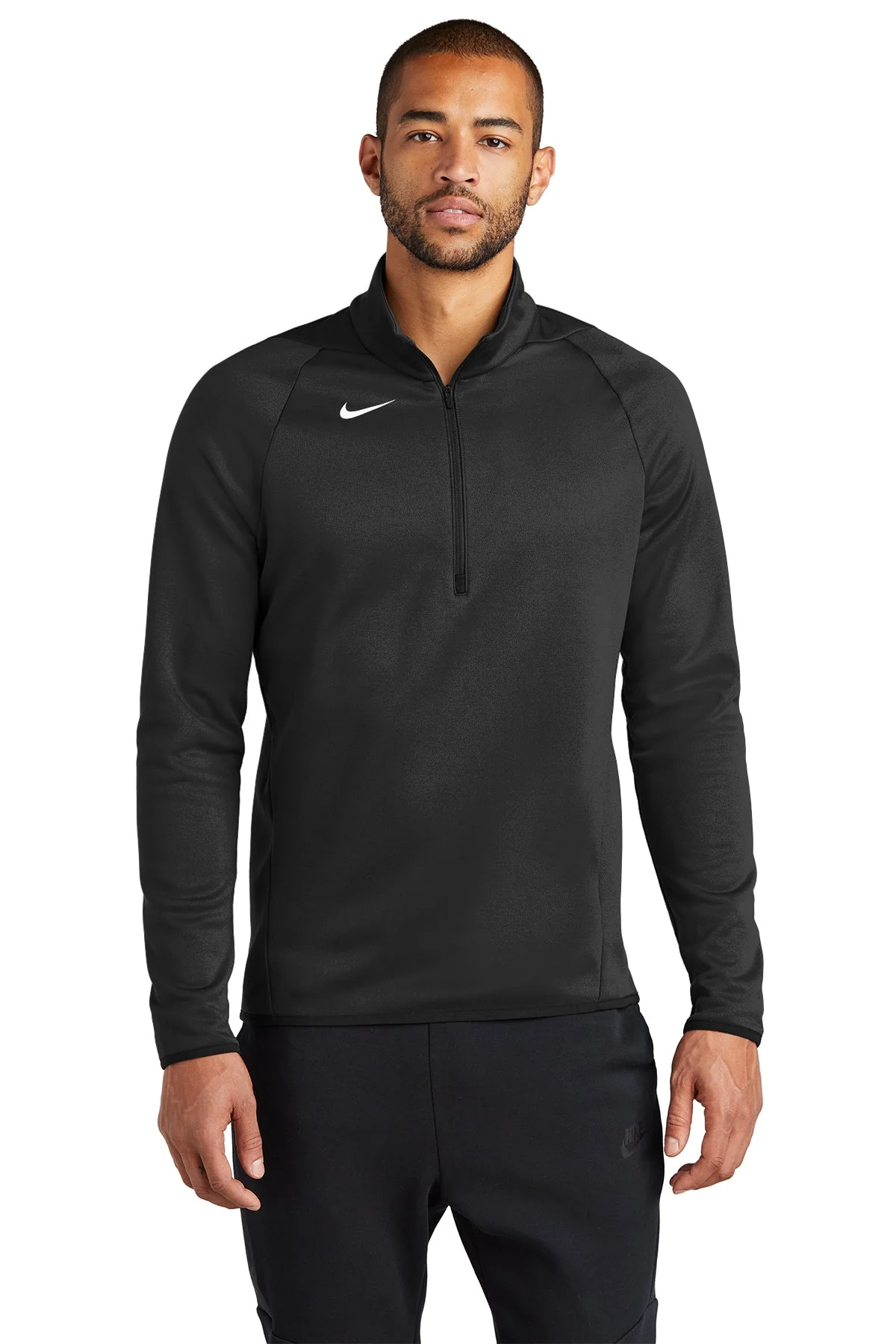 Custom Nike Therma-FIT Custom Quarter Zips, Team Black - Image 4