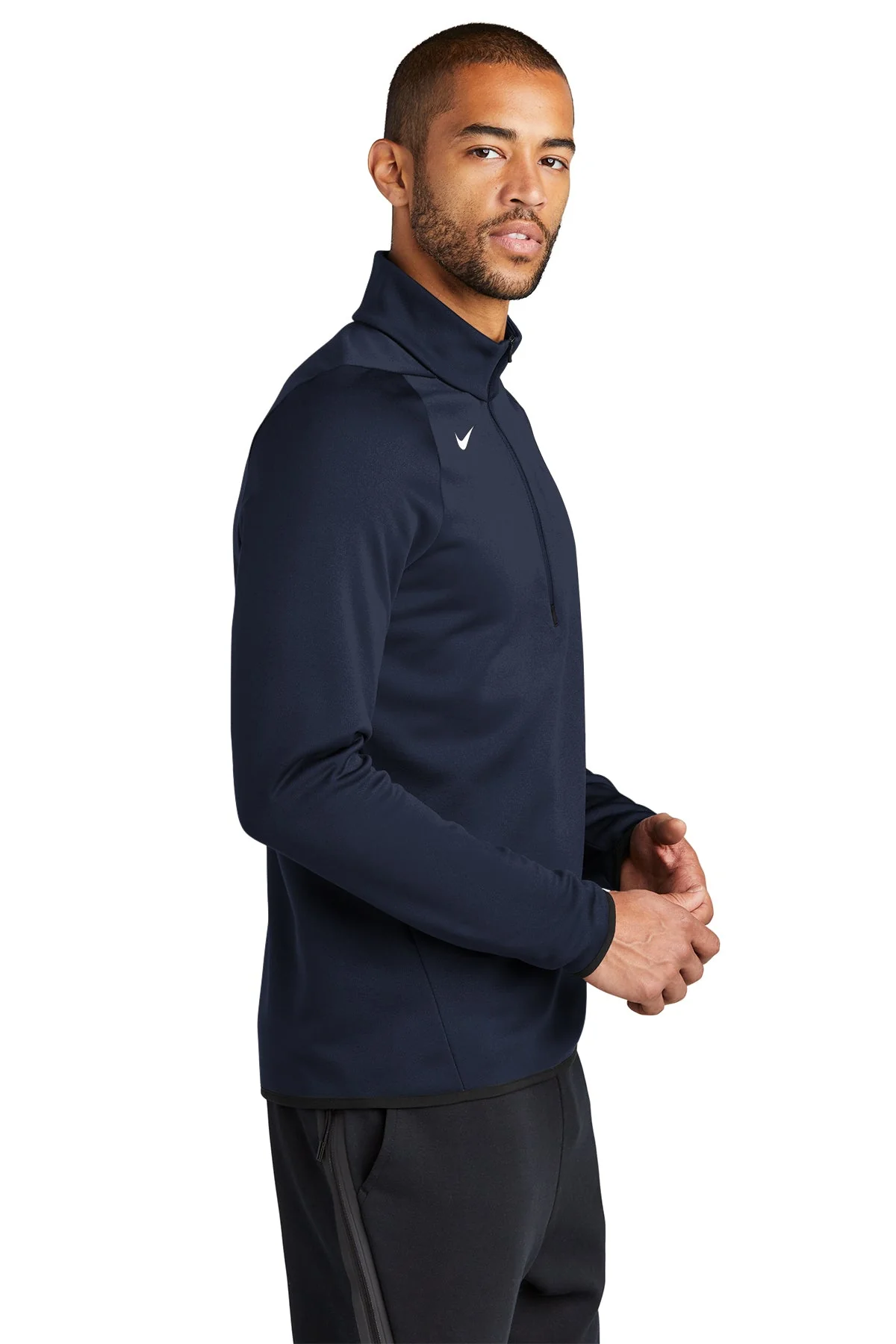 Custom Nike Therma-FIT Custom Quarter Zips, Team Navy - Image 3