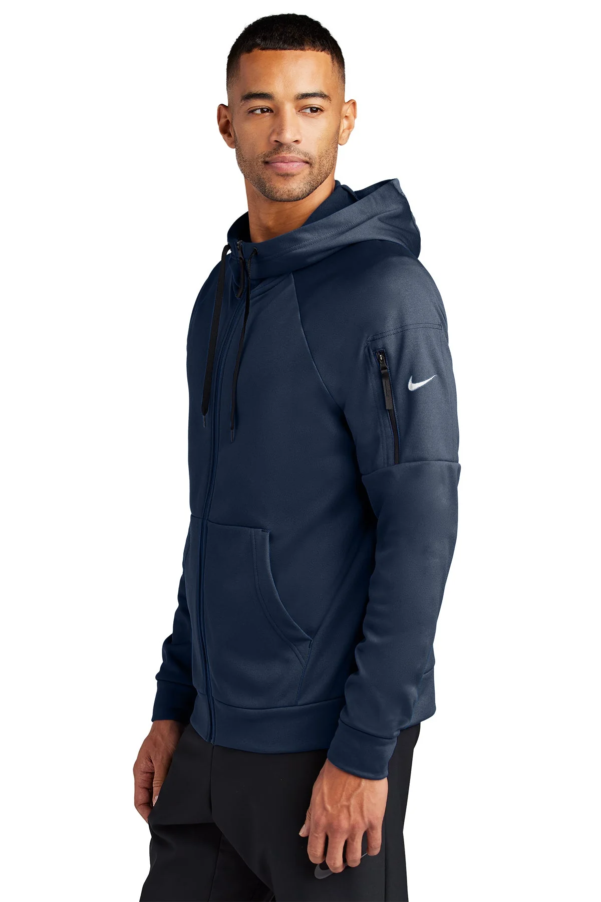 Nike Therma-FIT Pocket ZipUp Hoodie, Navy [GuidePoint Security Cloud Security] - Image 3