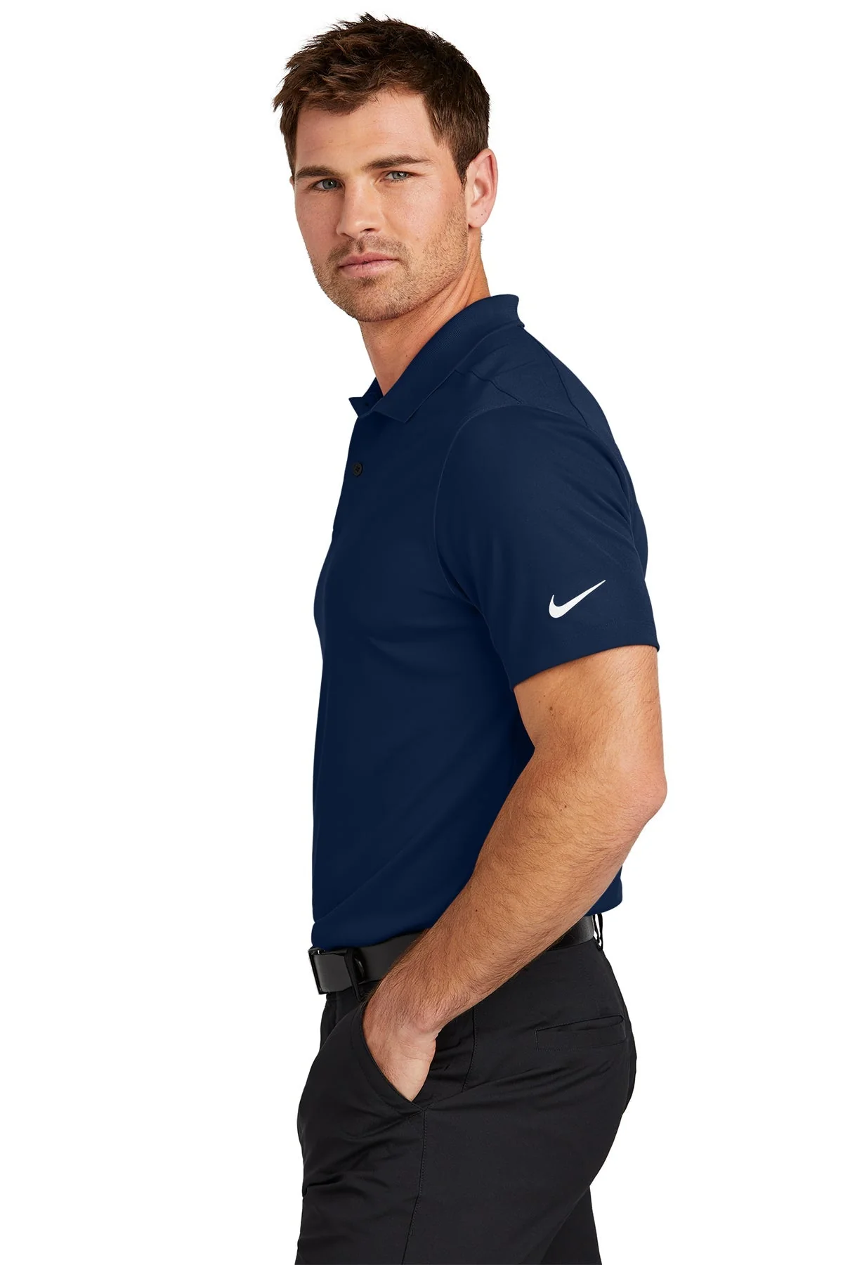 Nike Victory Solid Polo, College Navy [Zura Bio] - Image 3