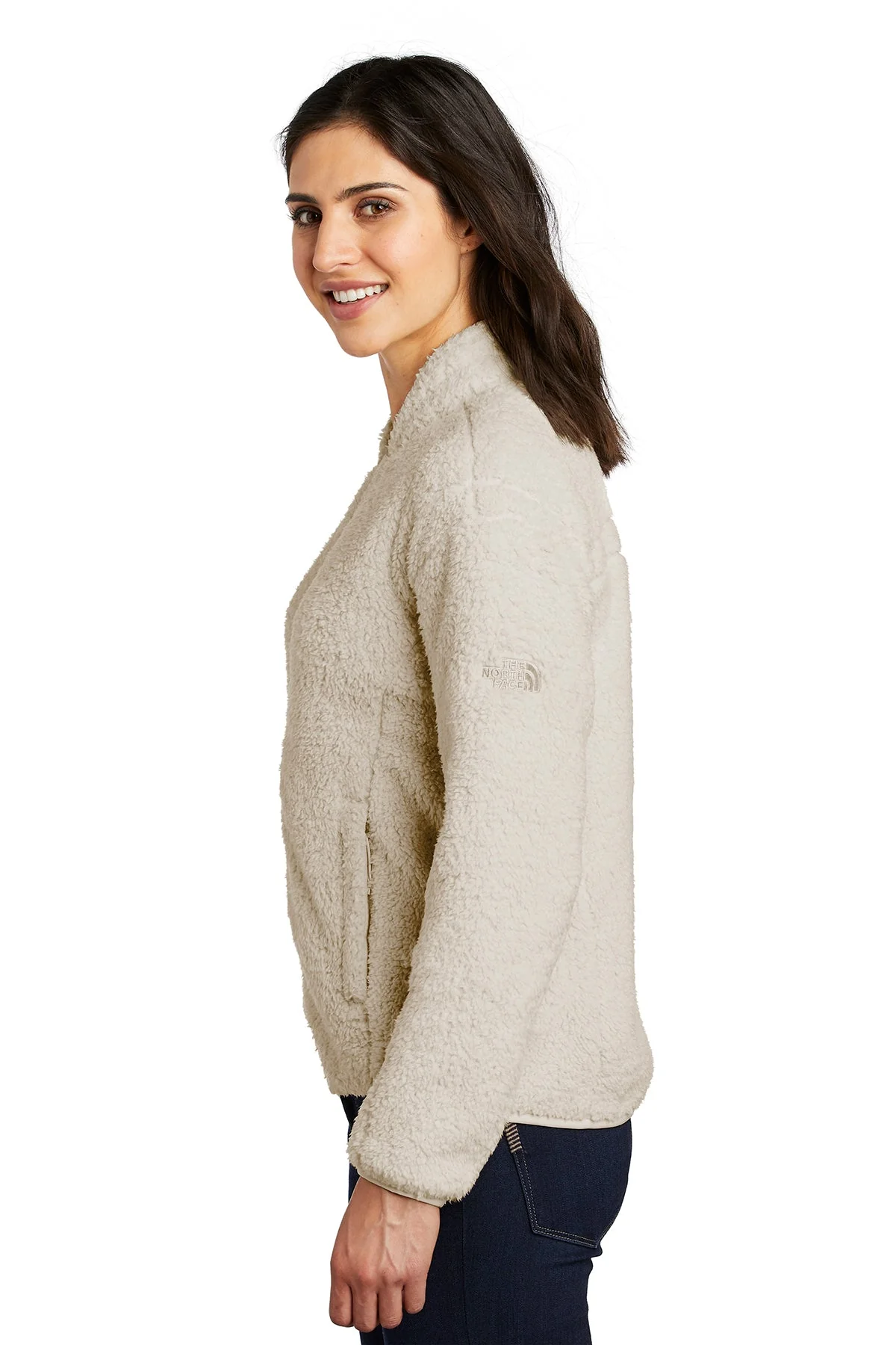 North Face Ladies High Loft Fleece Vintage, White [Horizontal Talent] - Image 3