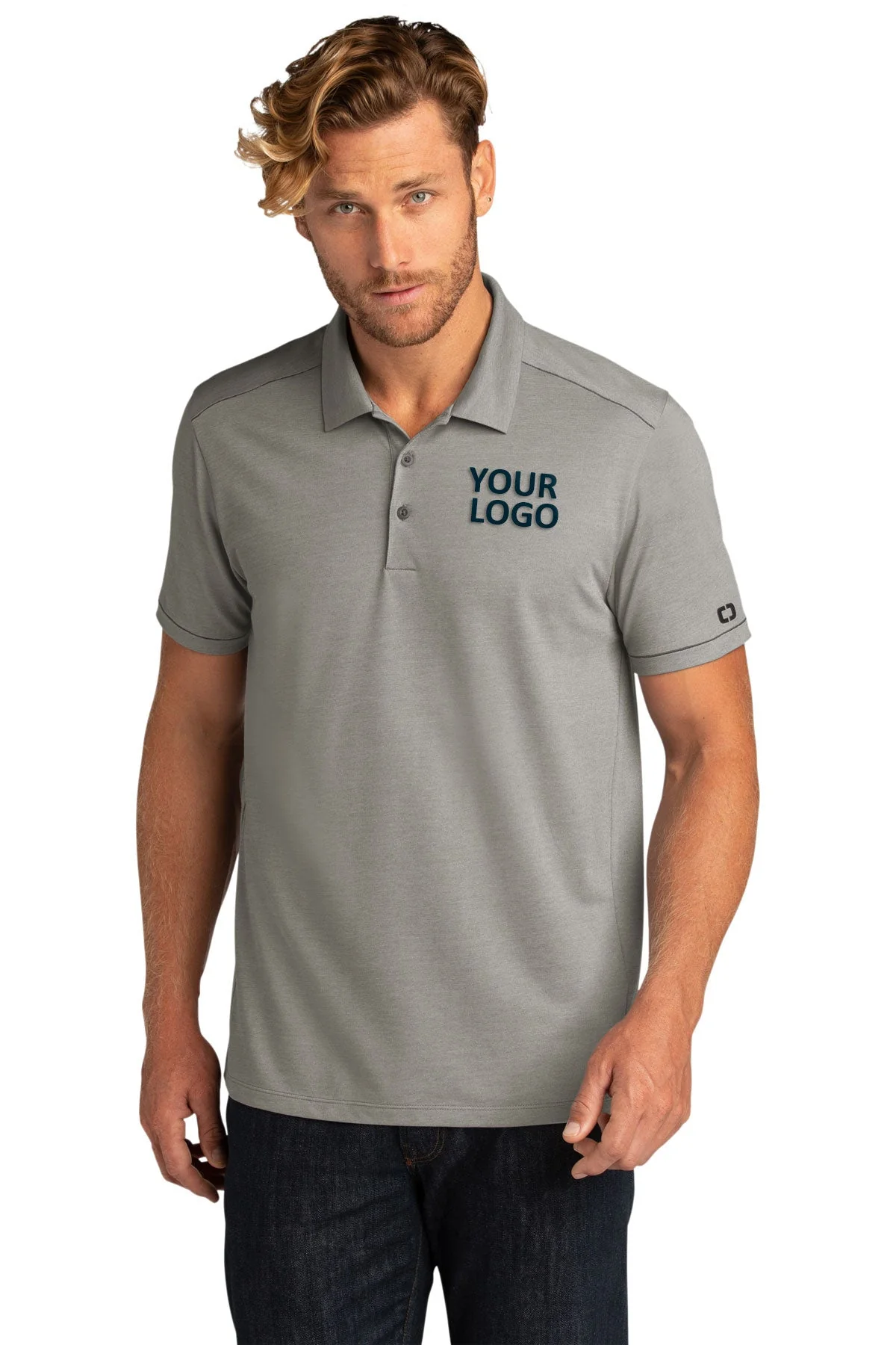 OGIO Code Stretch Polo Tarmac Grey Heather