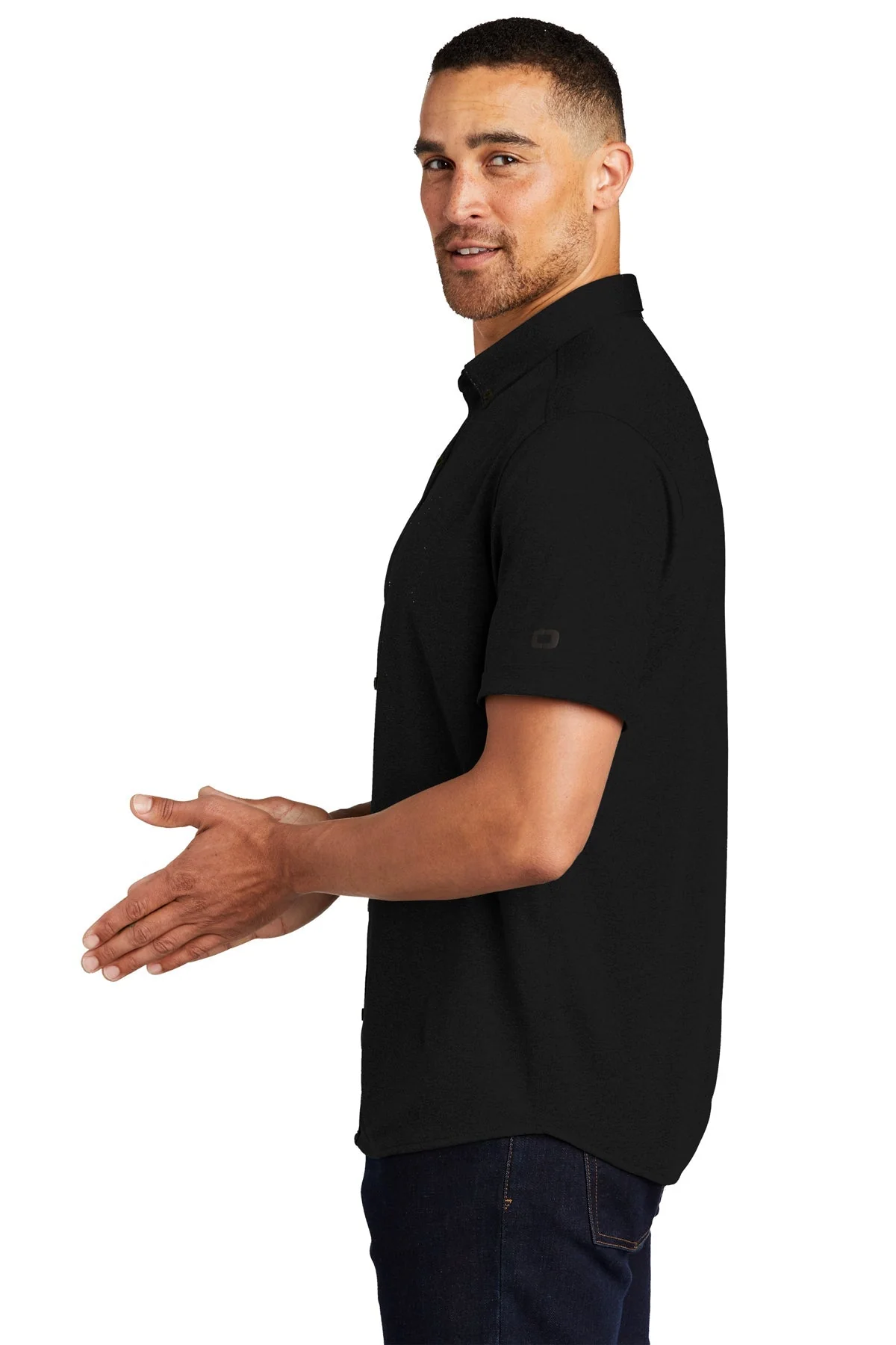 OGIO Button Down Shirt, Blacktop [GuidePoint Security] - Image 3