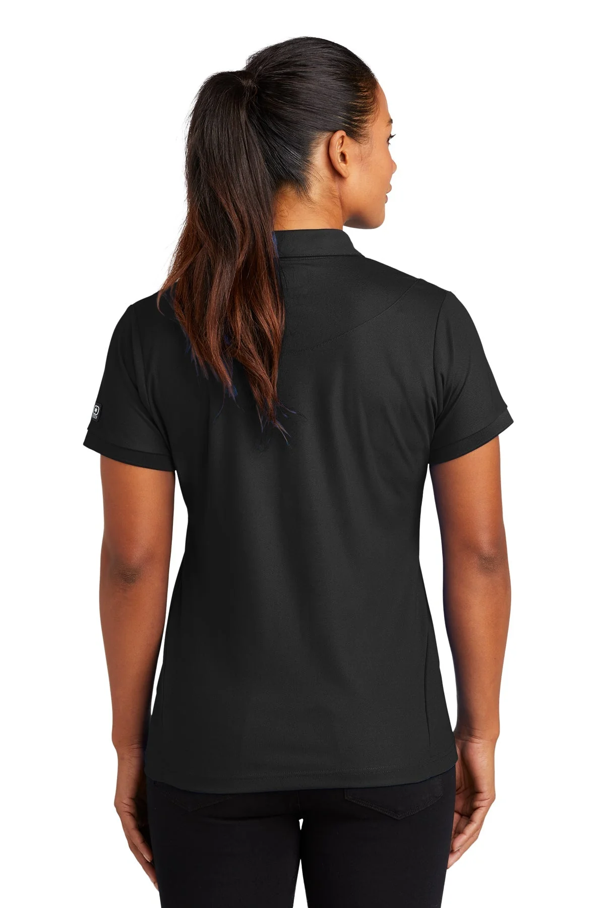 OGIO Ladies Jewel Polo, Blacktop [VergeSense] - Image 2