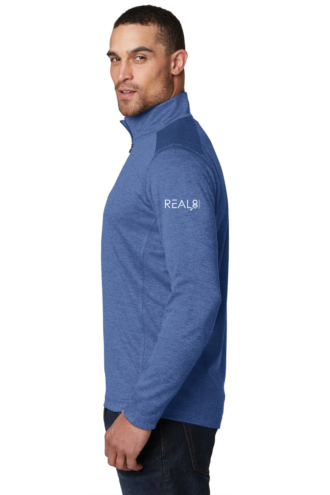 OGIO Pixel Quarter Zip, Optic Blue [Real8 Group] - Image 2