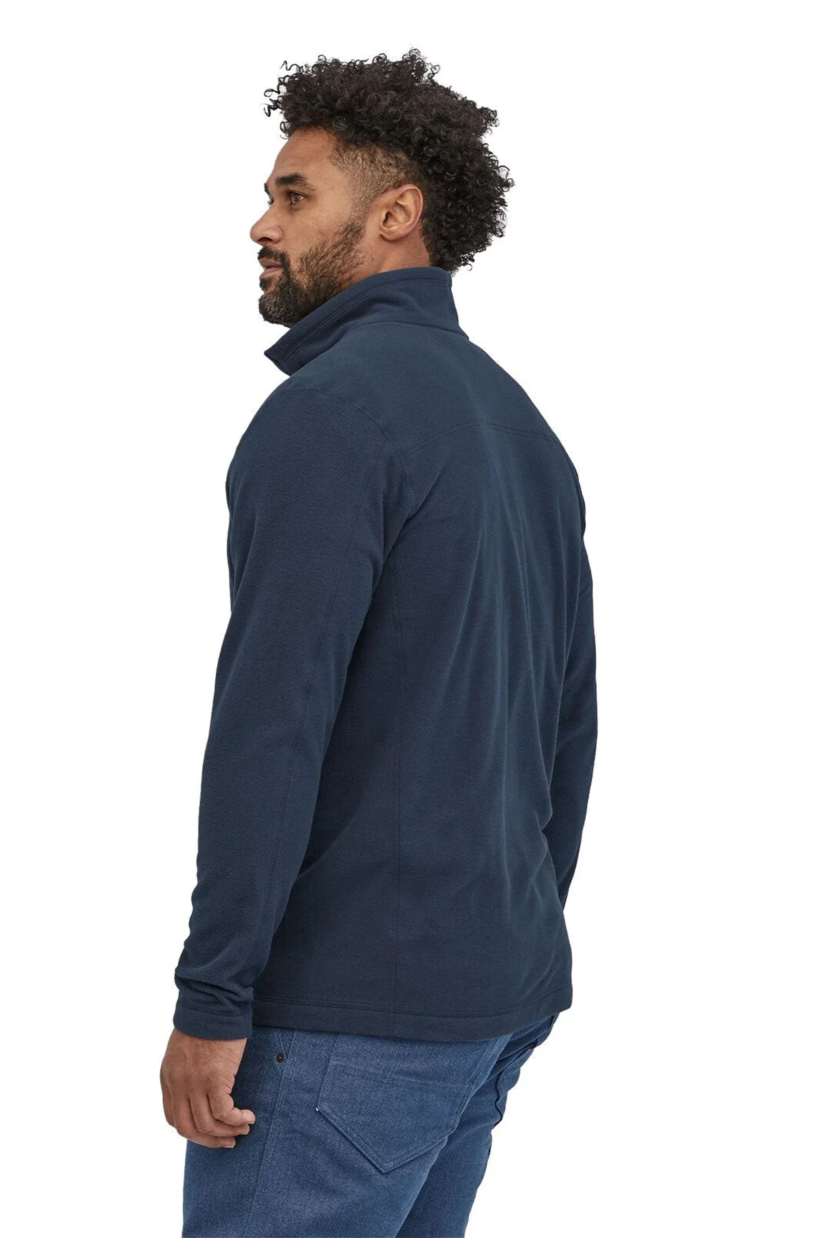 Patagonia Mens Micro D Fleece Pullover, New Navy [Maine State Credit Union] - Image 2
