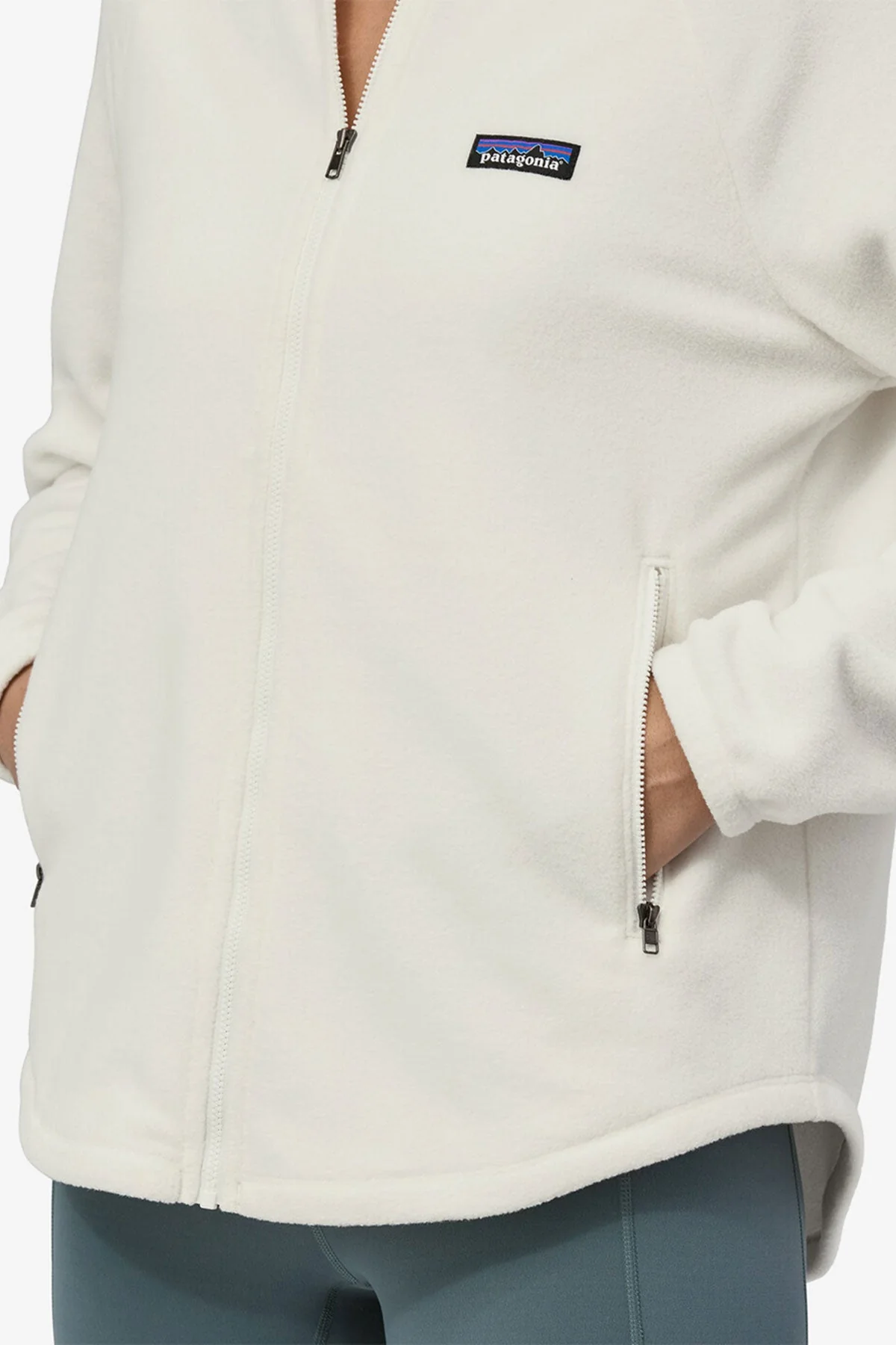 Patagonia Womens Classic Microdini Jacket, Birch White [Calvada Surveying Inc] - Image 3