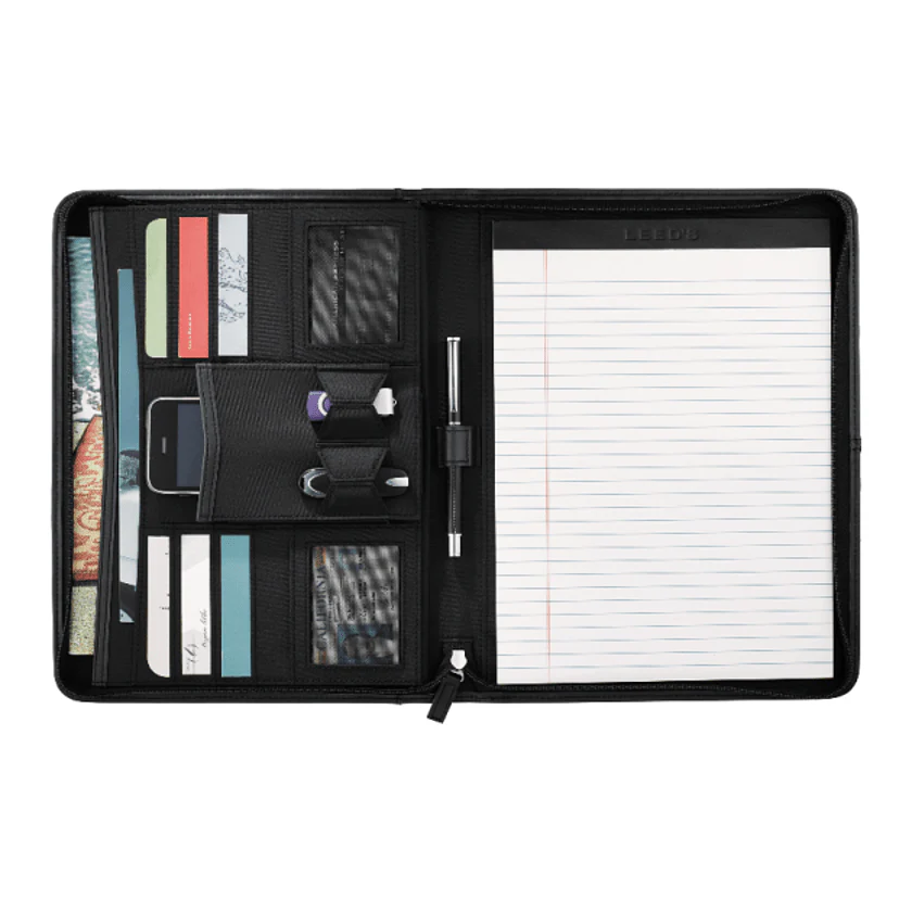 Pedova Zippered UltraHyde Padfolio, Black [Cunningham & Associates, LLC] - Image 2
