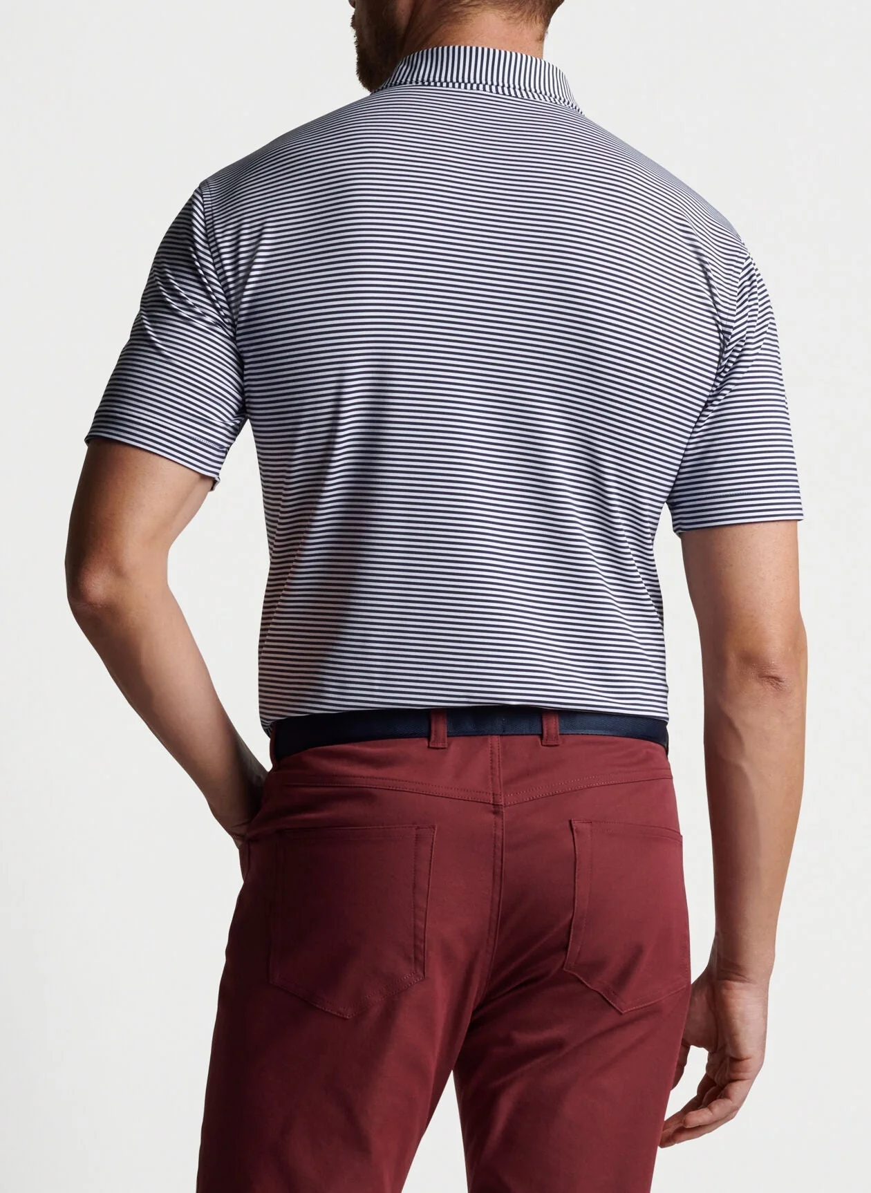 Peter Millar Hales Jersey Polo, Navy [GuidePoint Security] - Image 2