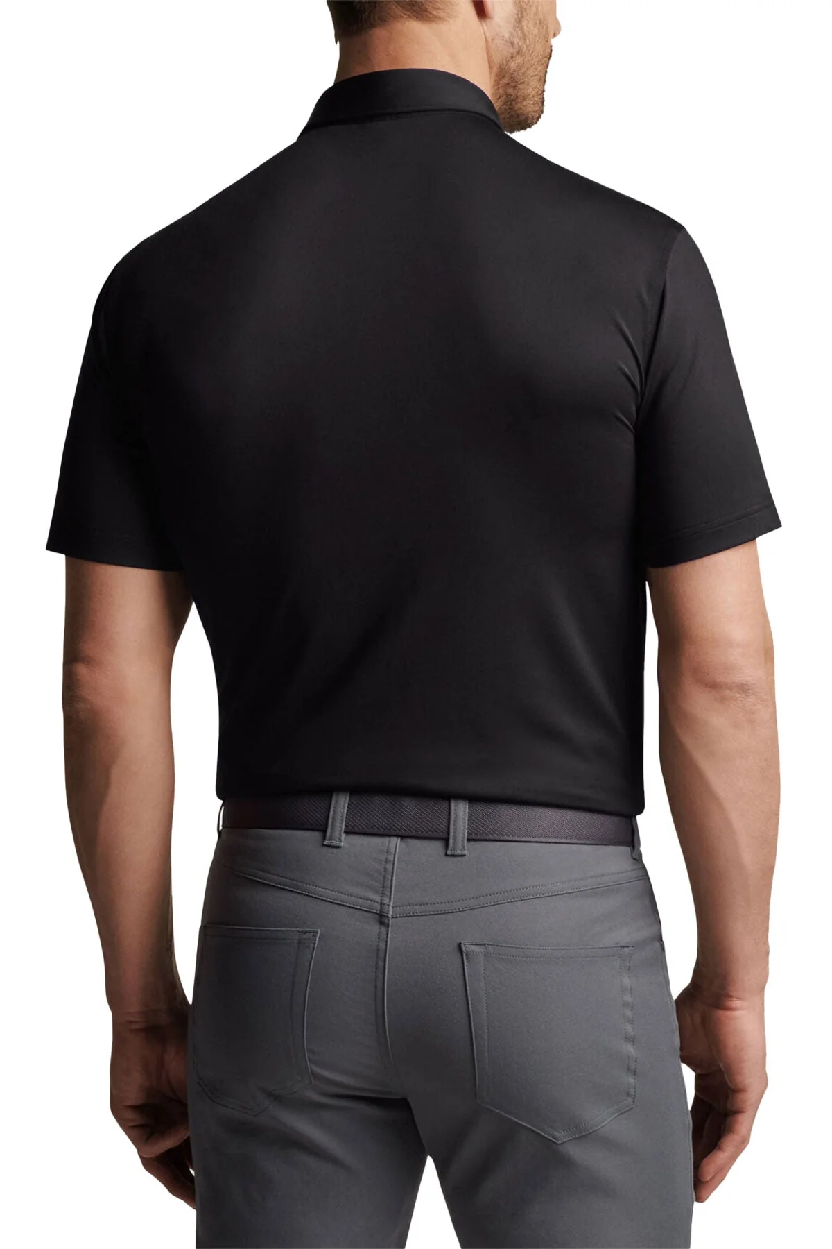Peter Millar Performance Self Collar Polo, Black [Real8 Group] - Image 2