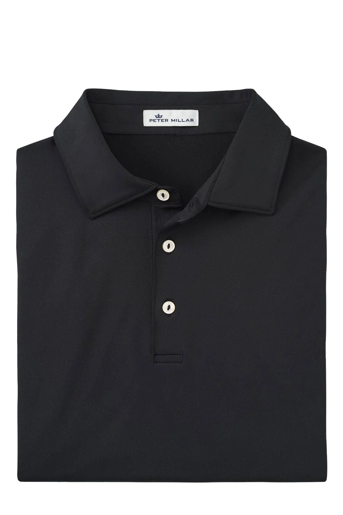 Peter Millar Performance Self Collar Polo, Black [Real8 Group] - Image 3