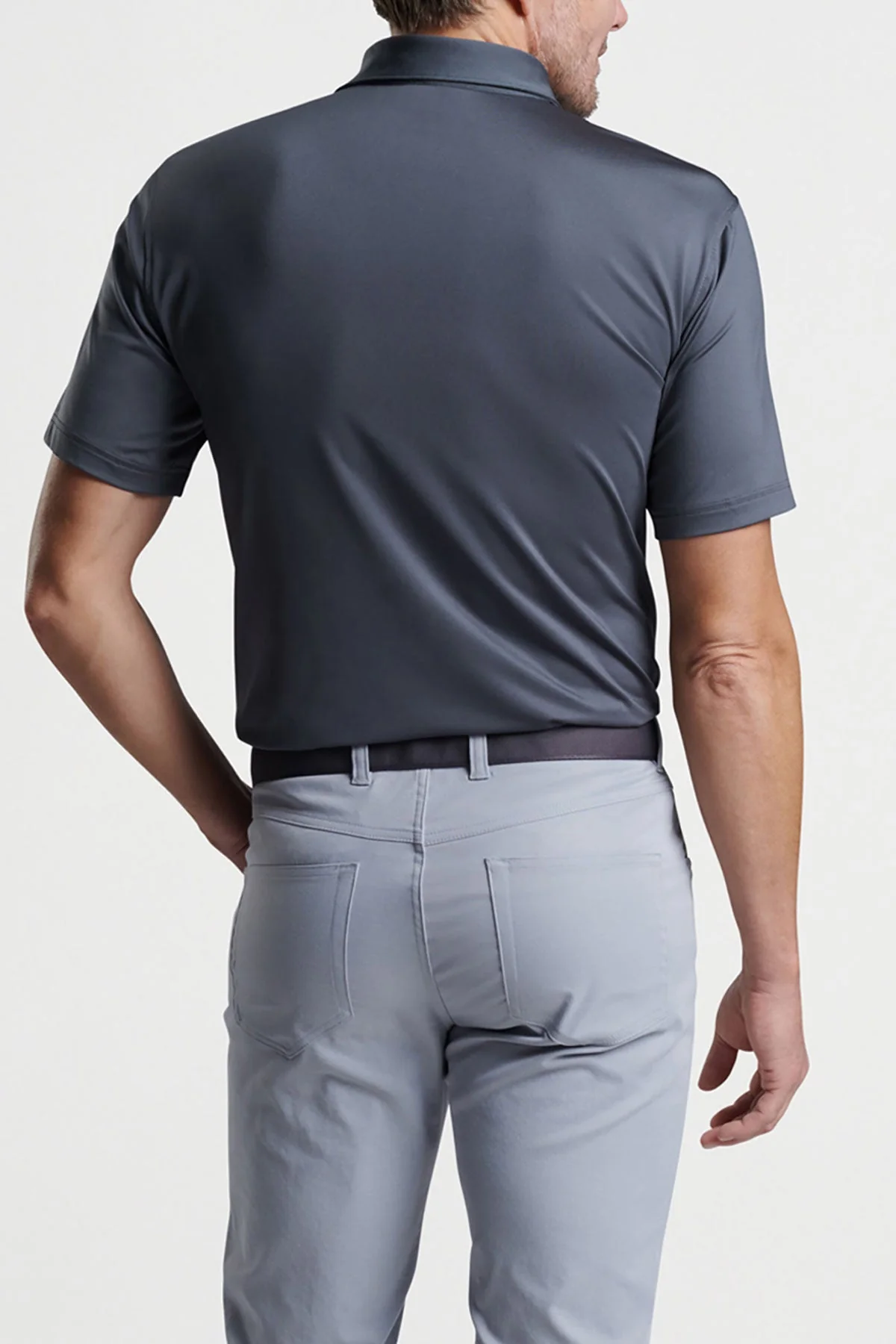 Peter Millar Performance Self Collar Polo, Iron [GuidePoint Security] - Image 2