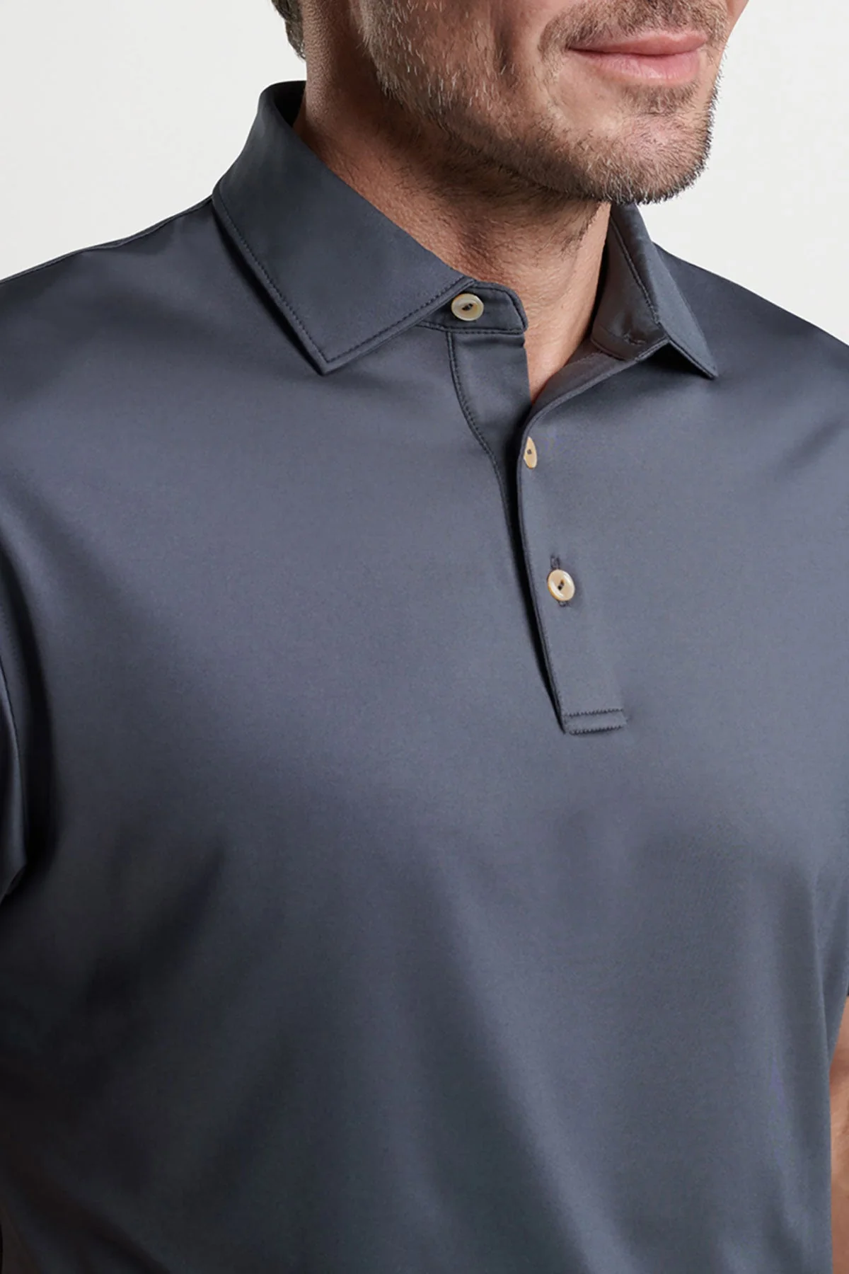 Peter Millar Performance Self Collar Polo, Iron [GuidePoint Security] - Image 3