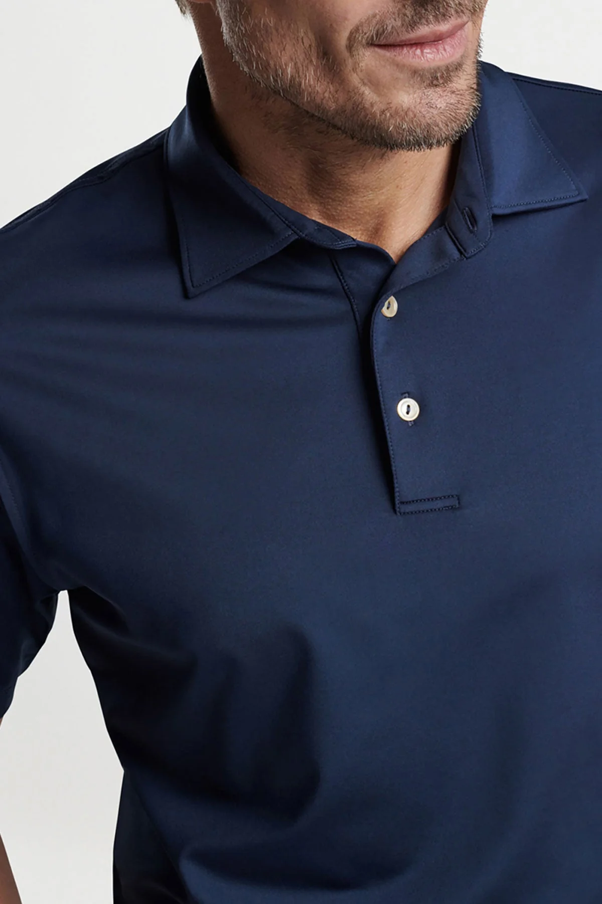 Peter Millar Performance Self Collar Polo, Navy [GuidePoint Security] - Image 3