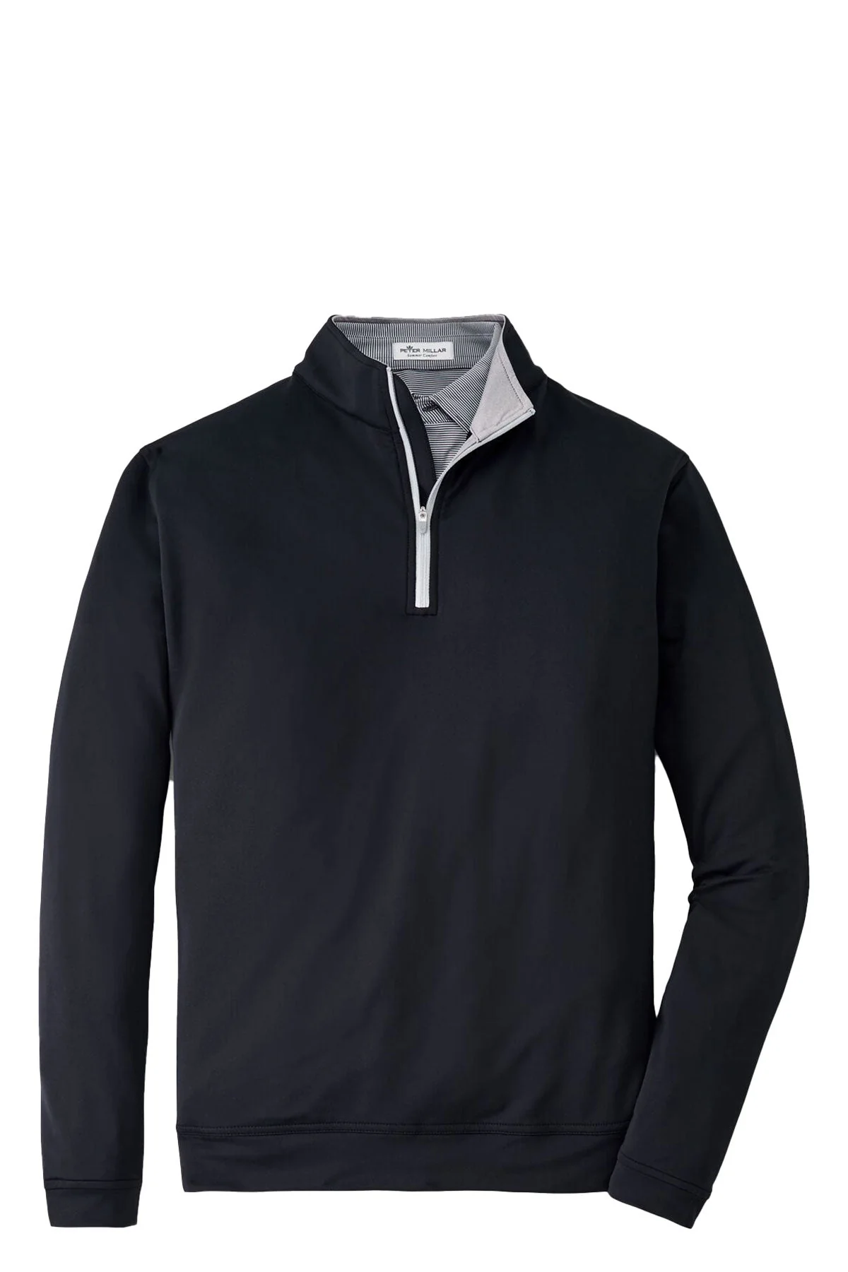 Peter Millar Perth Stretch Terry Quarter Zip, Black [Horizontal Talent] - Image 3
