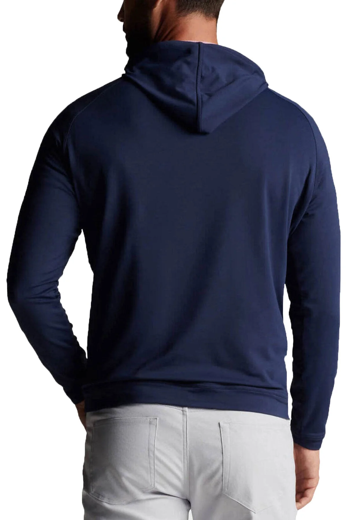 Peter Millar Pine Performance Hoodie, Navy [Matos Builders] - Image 2