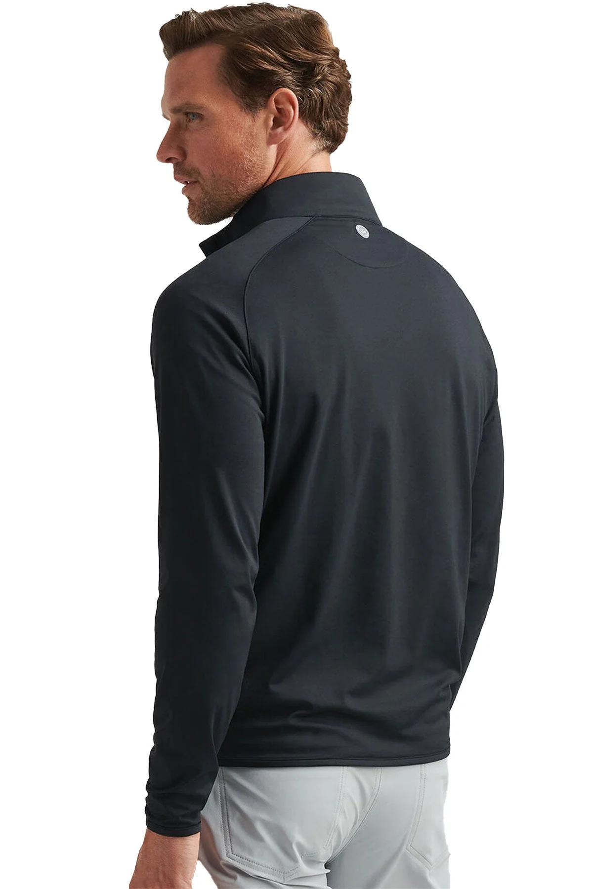 Peter Millar Stealth Performance Quarter-Zip, Black [Zura Bio] - Image 2