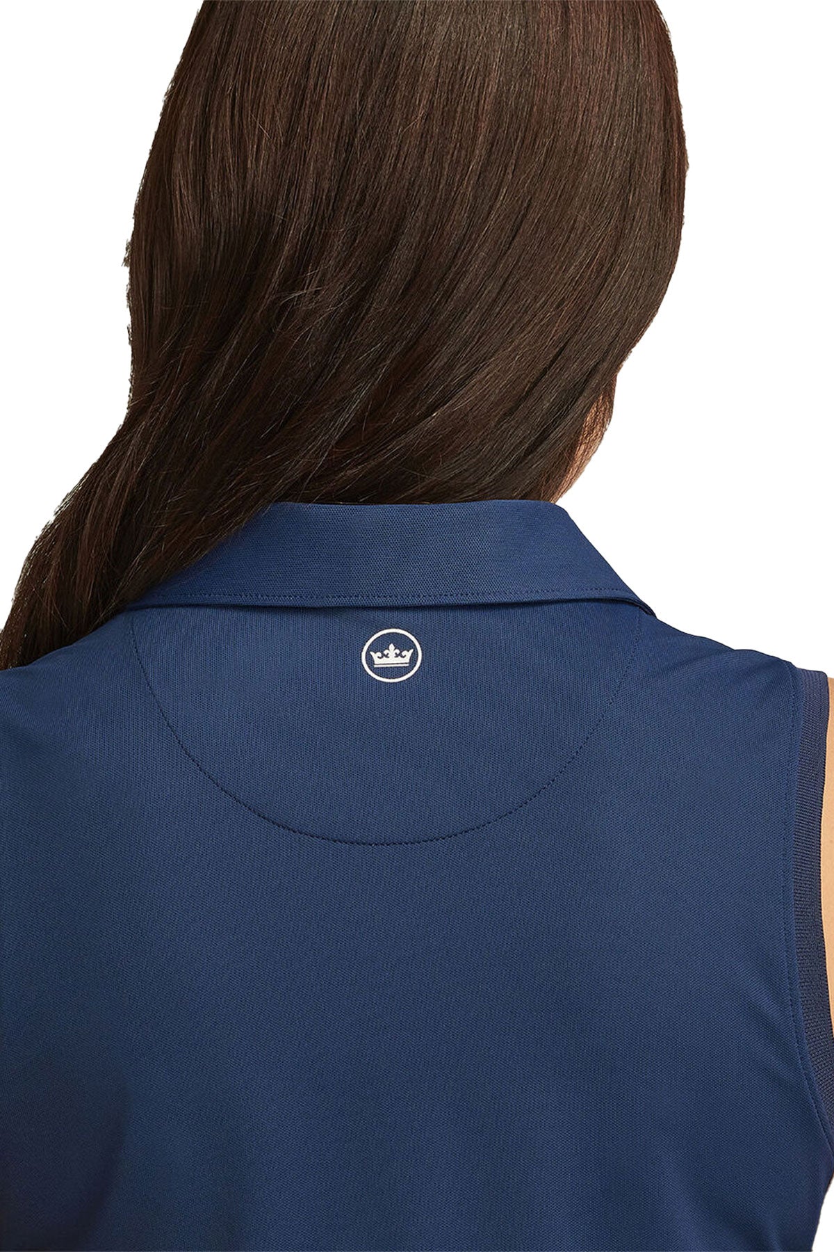 Peter Millar Women's Sport Mesh Sleeveless Button Polo, Navy [Shumaker & Sieffert] - Image 3