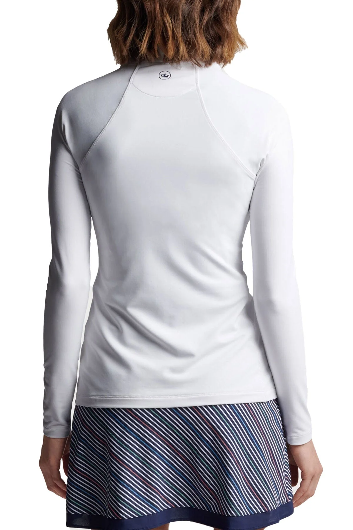 Peter Millar Womens Perth Quarter Zip, White [Brown Harris Stevens] - Image 2