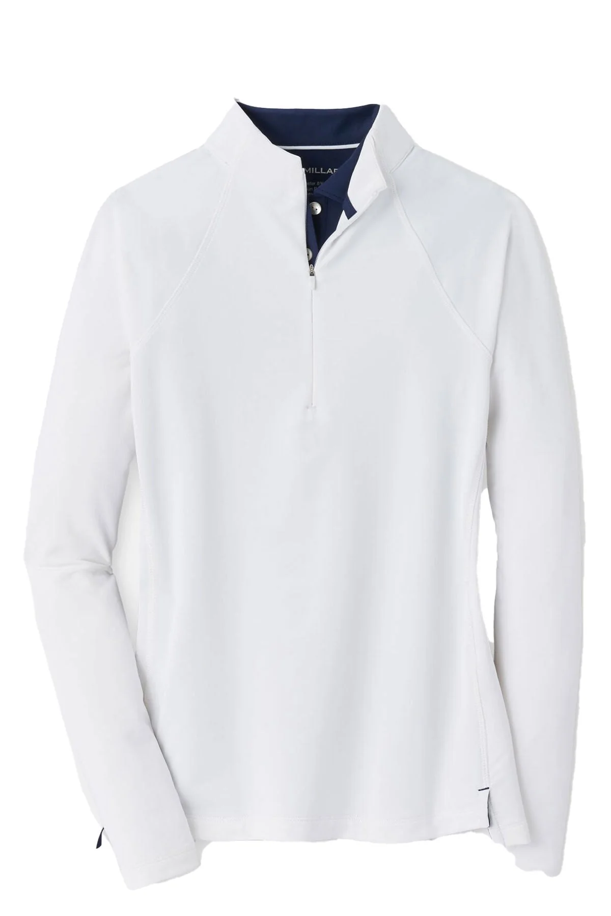 Peter Millar Womens Perth Quarter Zip, White [Brown Harris Stevens] - Image 3