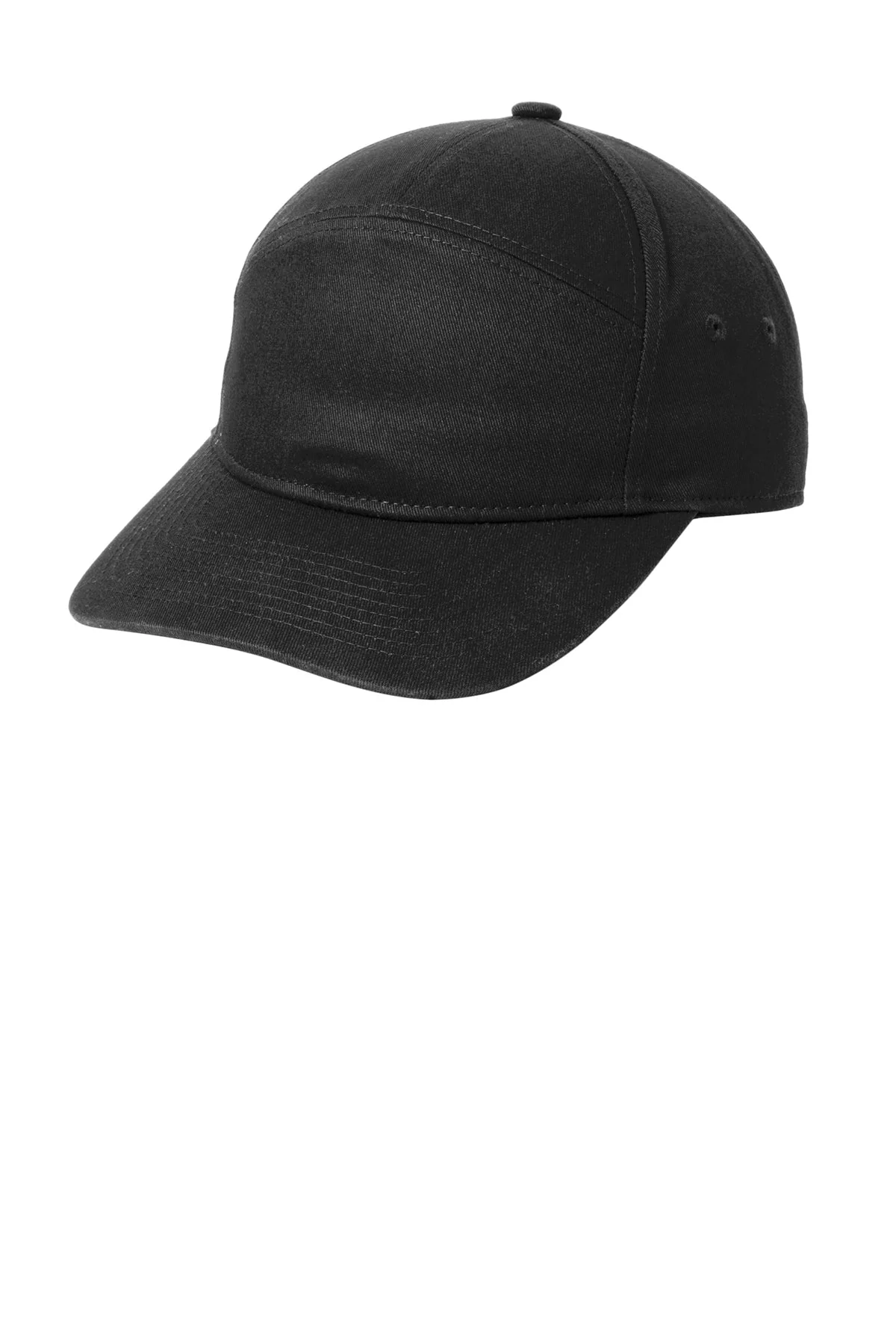 Port Authority Customized 7-Panel Caps, Black - Image 3