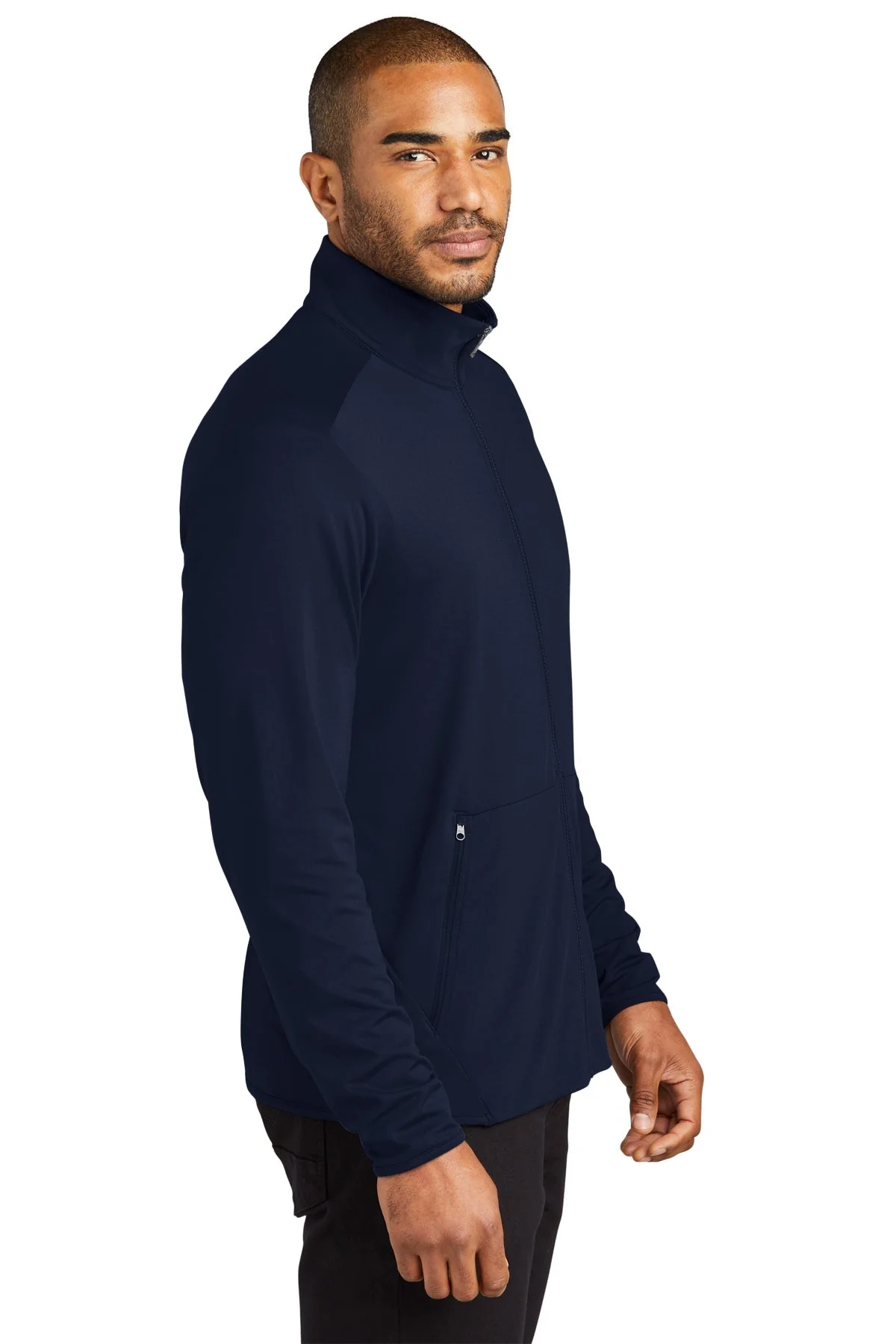 Port Authority Accord Stretch Fleece Full-Zip, Navy [The Braff Group] - Image 3