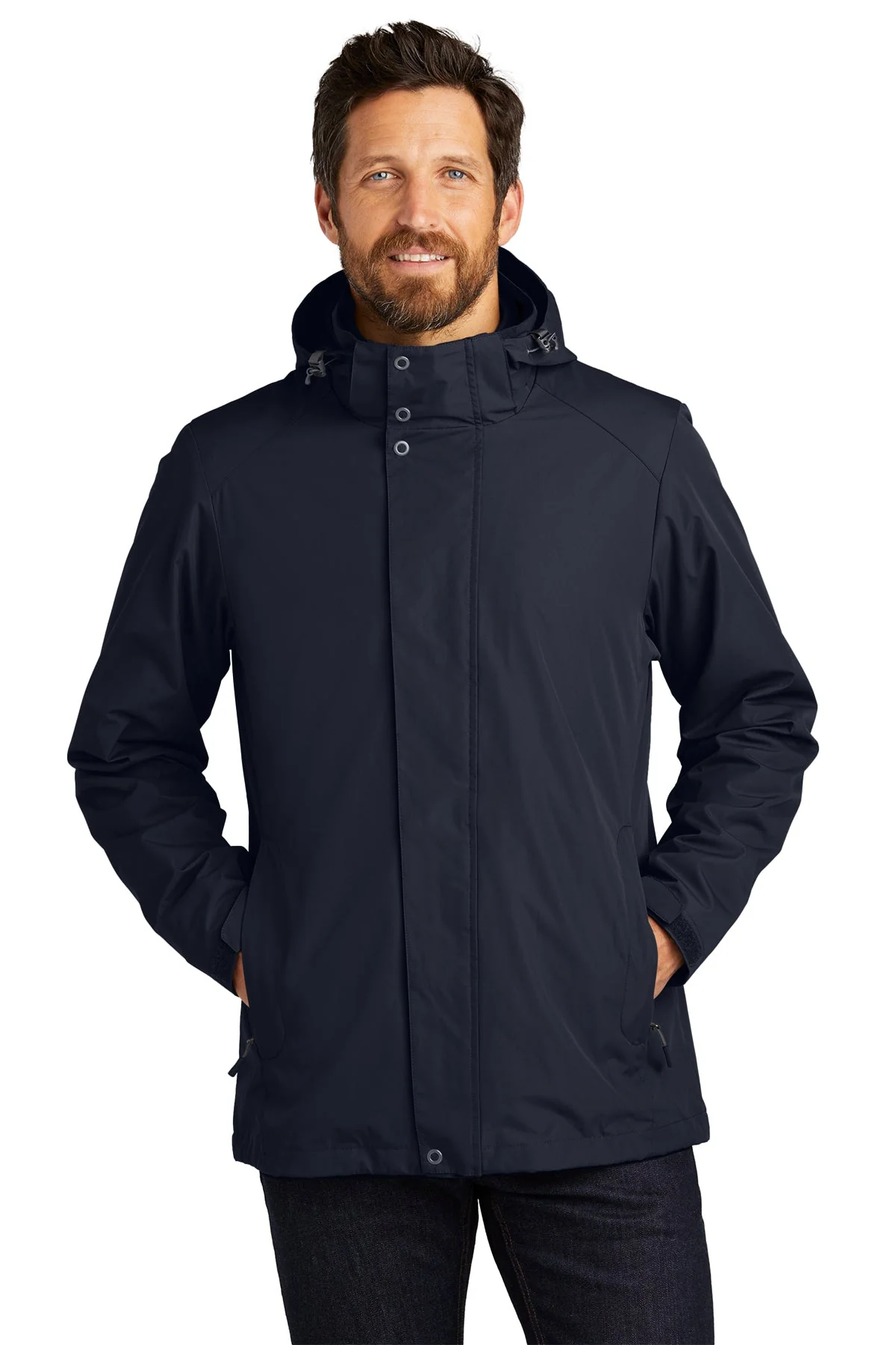 Port Authority All-Weather 3-in-1 Customized Jackets, River Blue Navy - Image 4