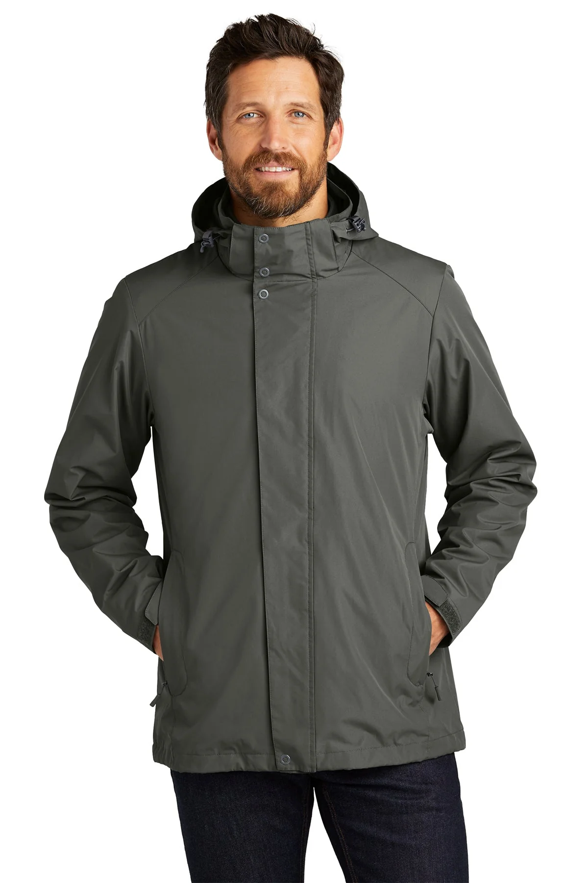 Port Authority All-Weather 3-in-1 Customized Jackets, Storm Grey - Image 4
