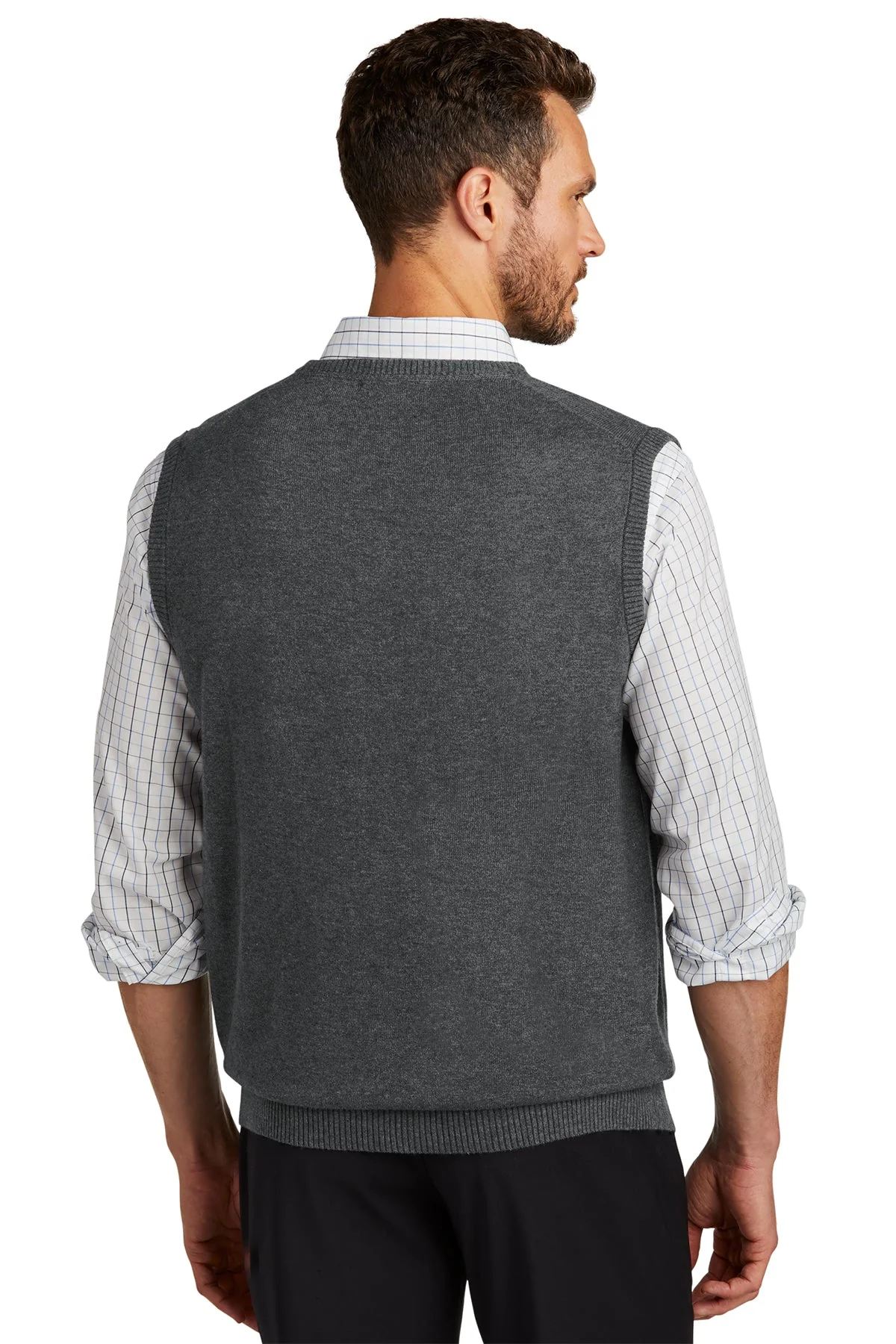 Port Authority Sweater Vest, Charcoal Heather [Control Risks] - Image 2