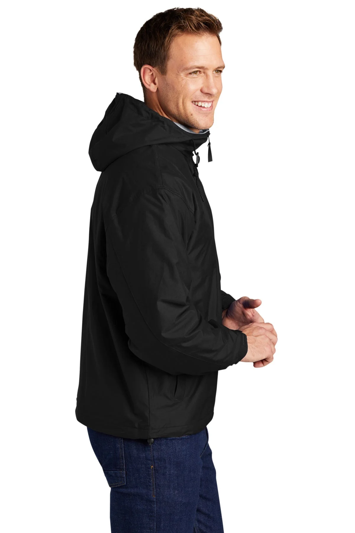 Port Authority Team Jacket, Black/Light Oxford [Eastside Vocational Services, Inc.] - Image 3
