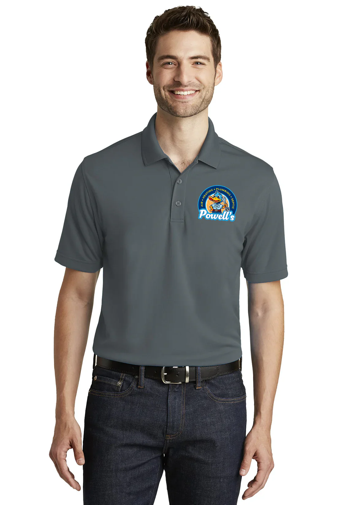 Port Authority Dry Zone UV Micro-Mesh  Polo, Graphite [Powell's Plumbing LLC]