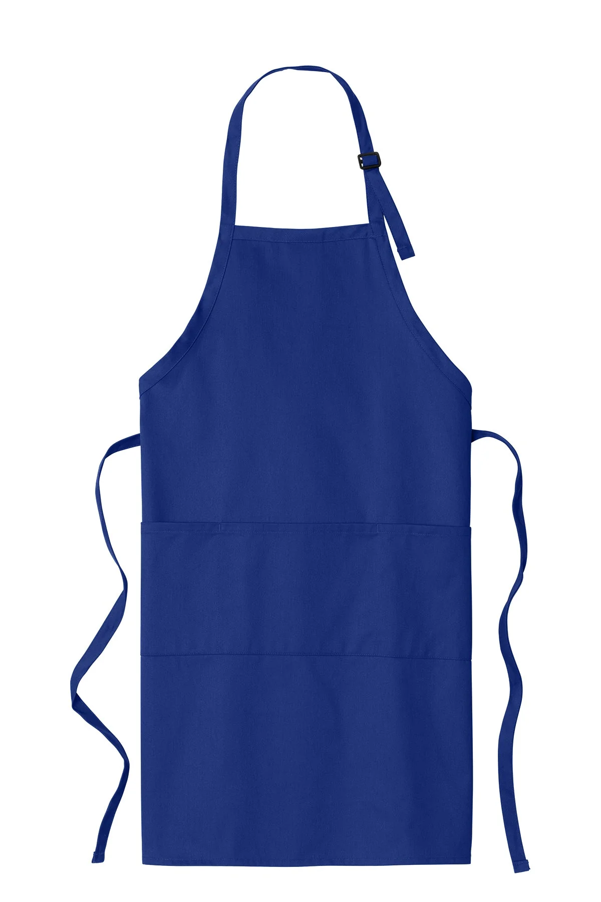Port Authority Easy Care Customized Extra Long Bib Aprons with Stain Release, Royal - Image 3