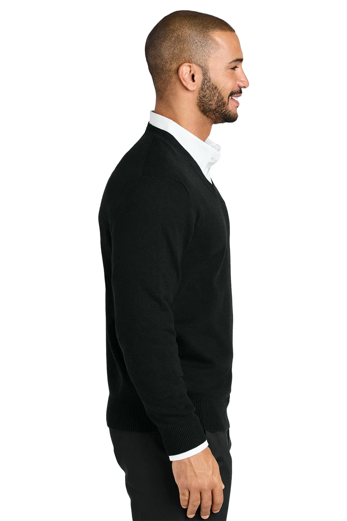 Port Authority Easy Care V-Neck Sweater, Deep Black [TruNorthern] - Image 3