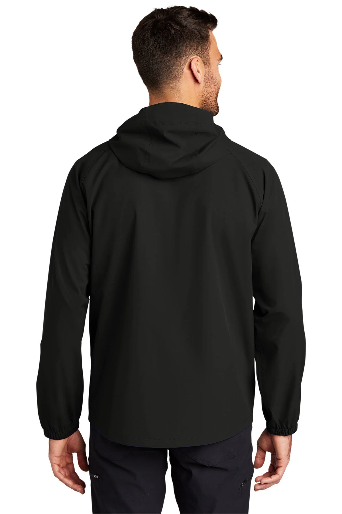 Port Authority Essential Rain Jacket, Deep Black [Olive Crest] - Image 2