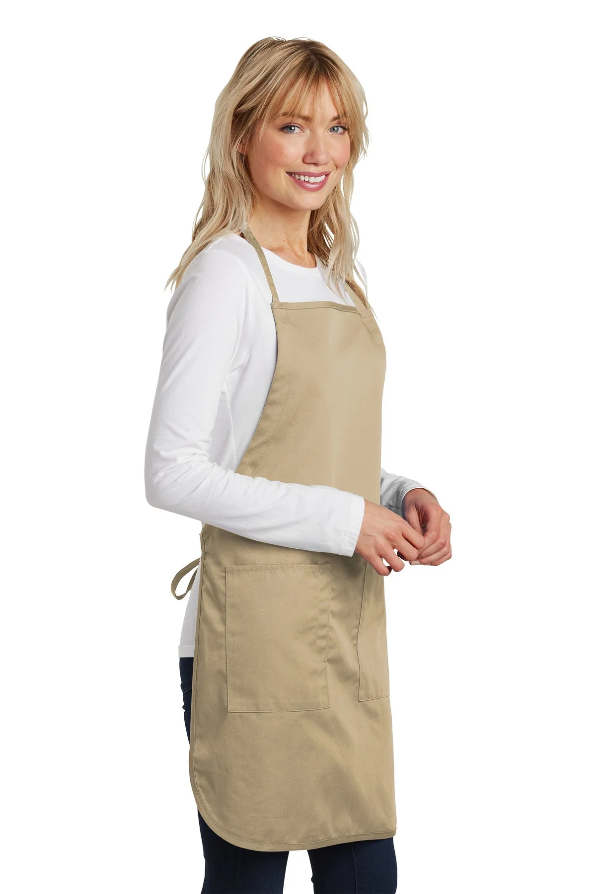 Port Authority Full-Length Branded Aprons, Khaki - Image 2