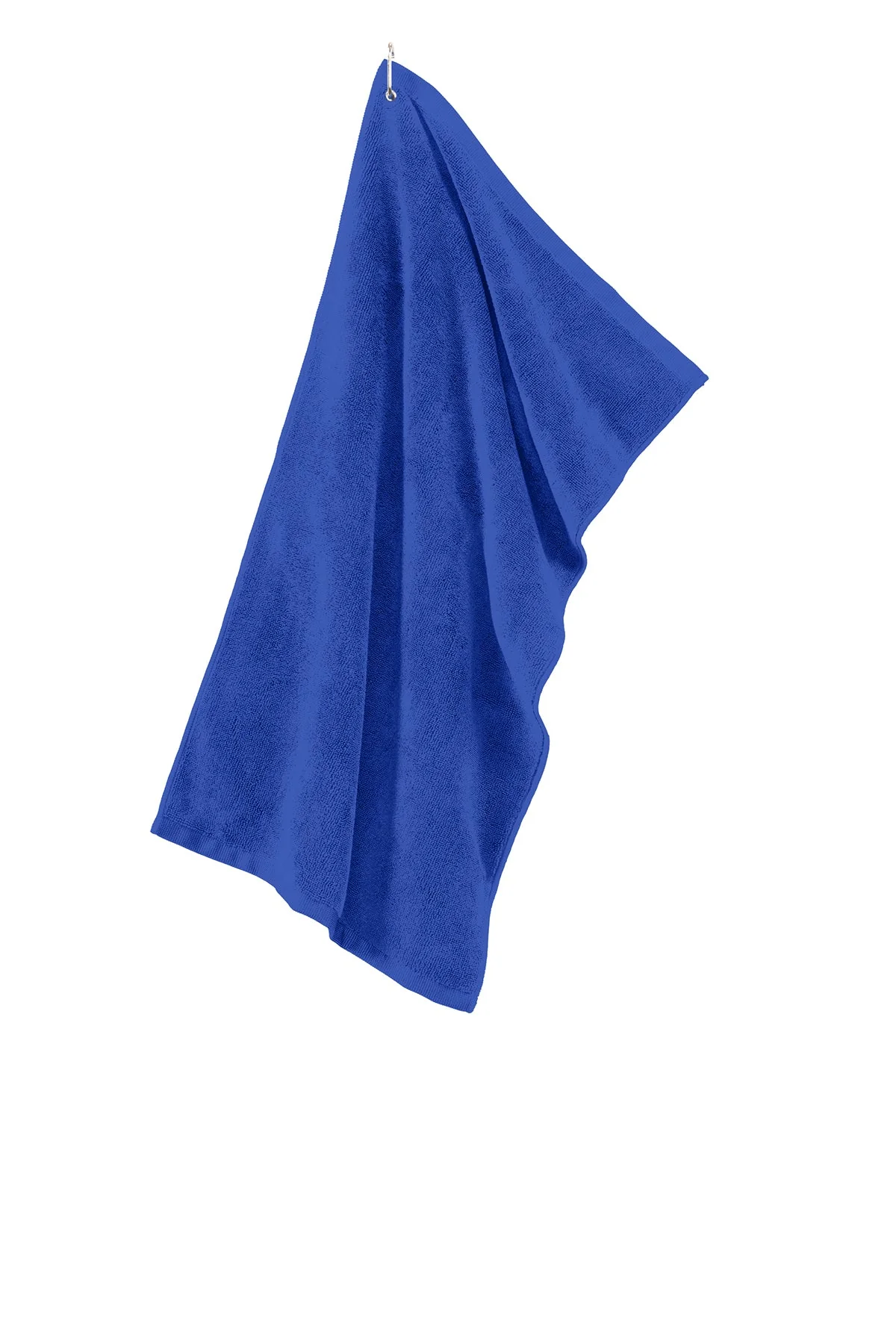 Port Authority Grommeted Microfiber Customized Golf Towels, Royal - Image 2