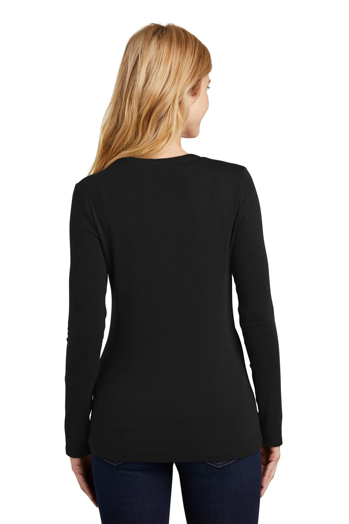Port Authority Ladies Concept Stretch Button-Front Cardigan, Black [Harris & Associates] - Image 2