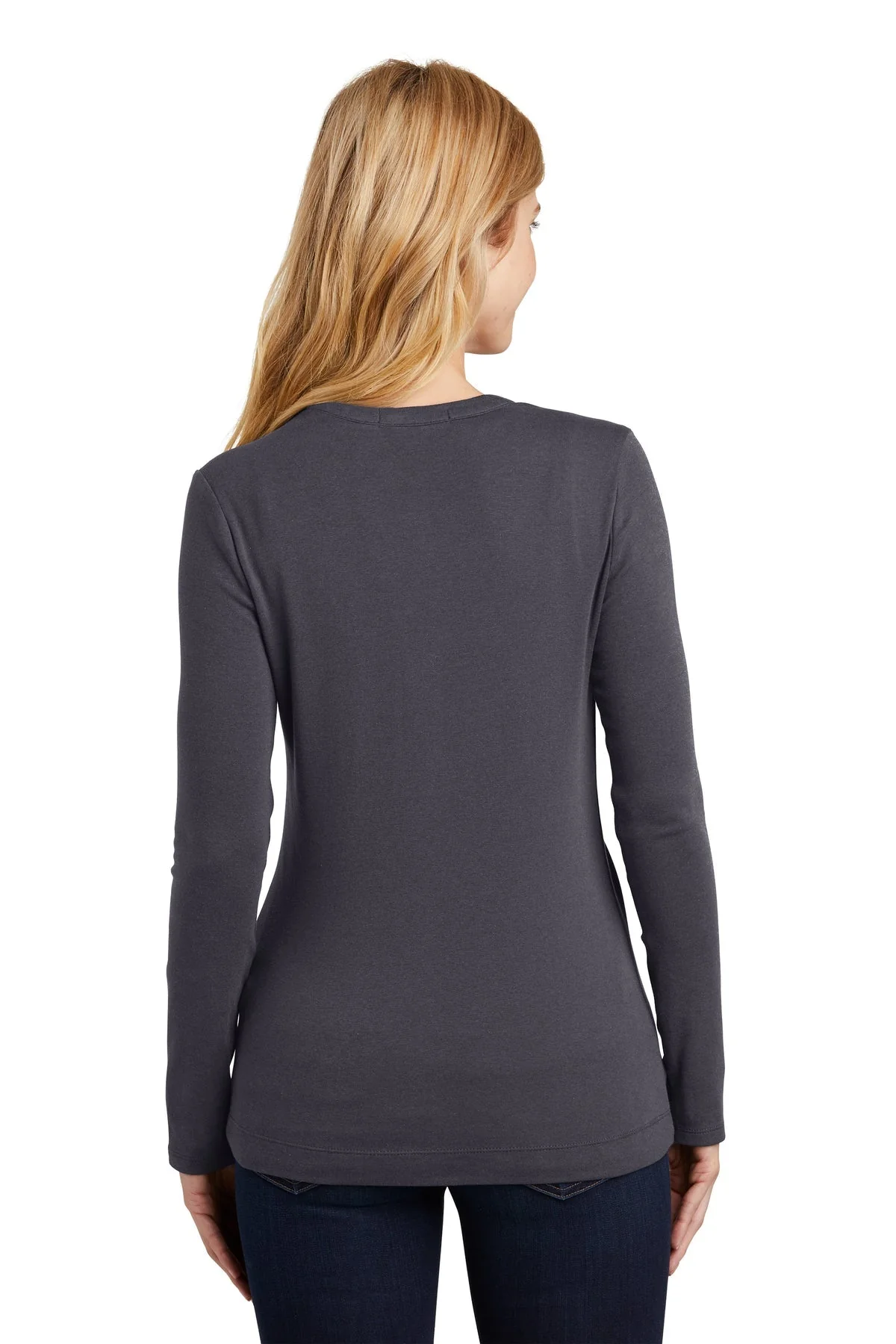 Port Authority Ladies Concept Stretch Button-Front Cardigan, Grey Smoke [Kentucky United Methodist Children's Homes] - Image 2
